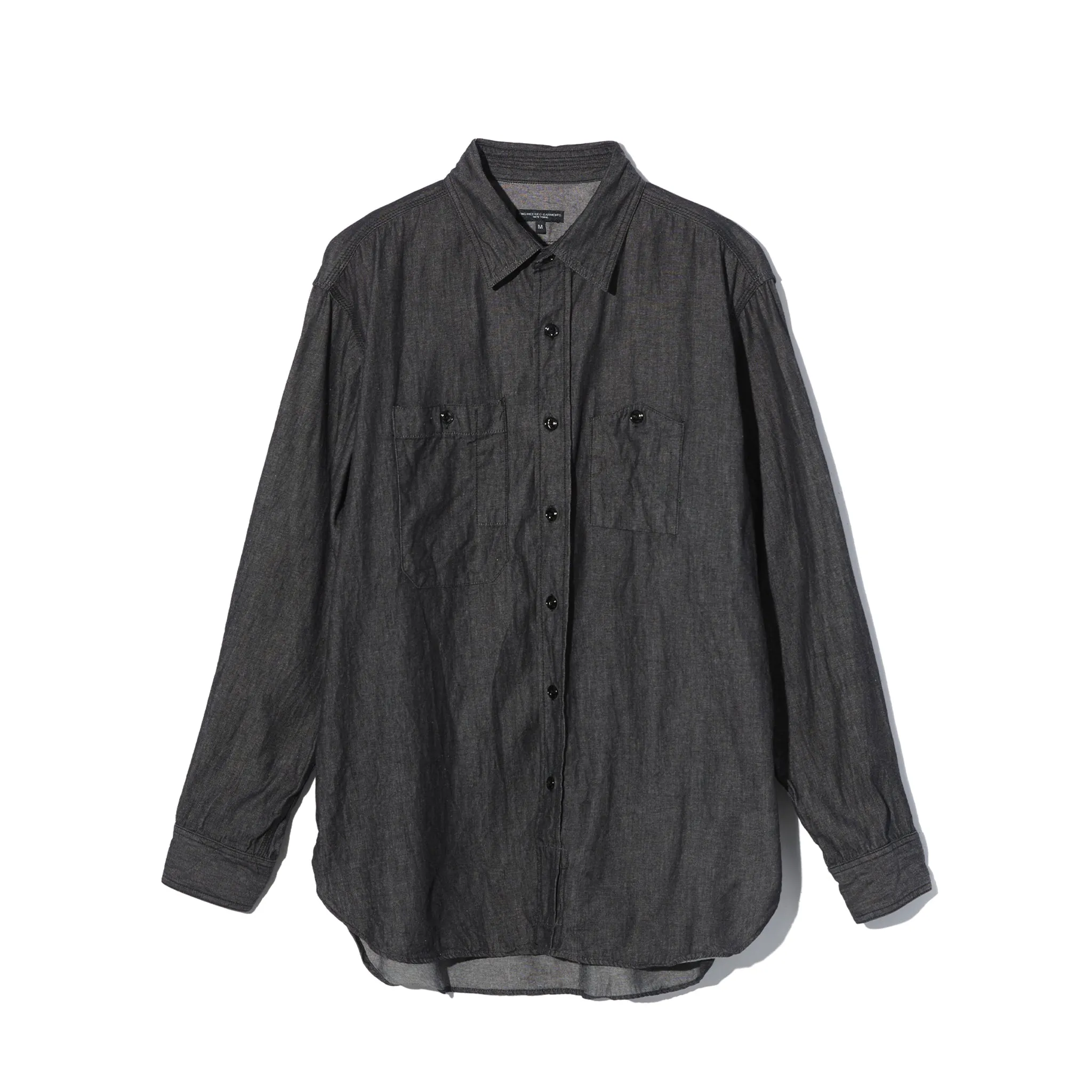 Work Shirt - Black Cotton Denim Shirting sold by BlackBlue