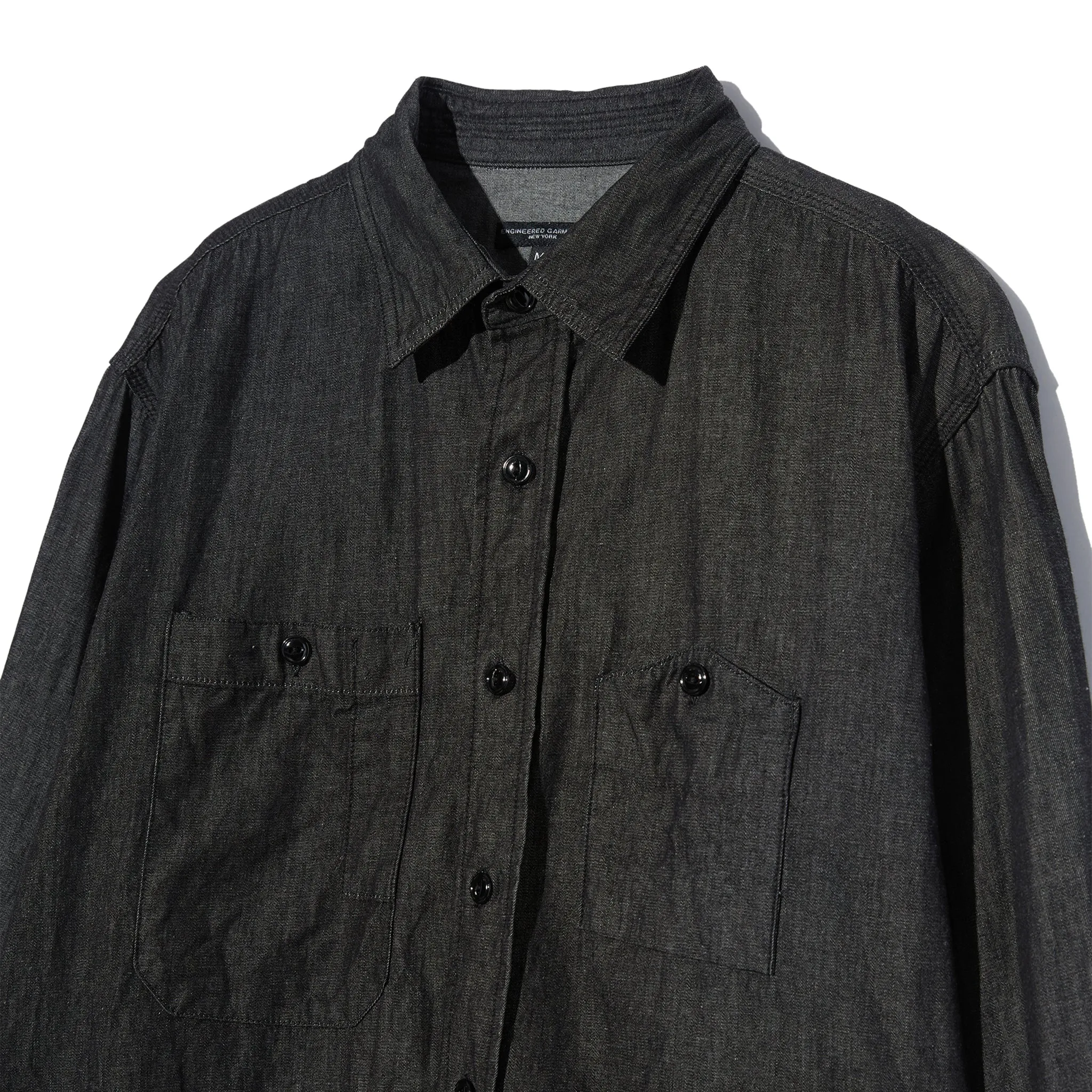 Work Shirt - Black Cotton Denim Shirting sold by BlackBlue product image thumbnail 3