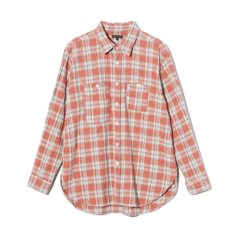 Work Shirt - Pink Cotton Plaid Jacquard sold by BlackBlue