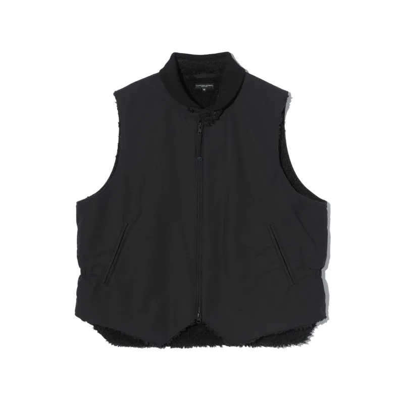 LL Vest - Black Cotton Double Cloth sold by BlackBlue