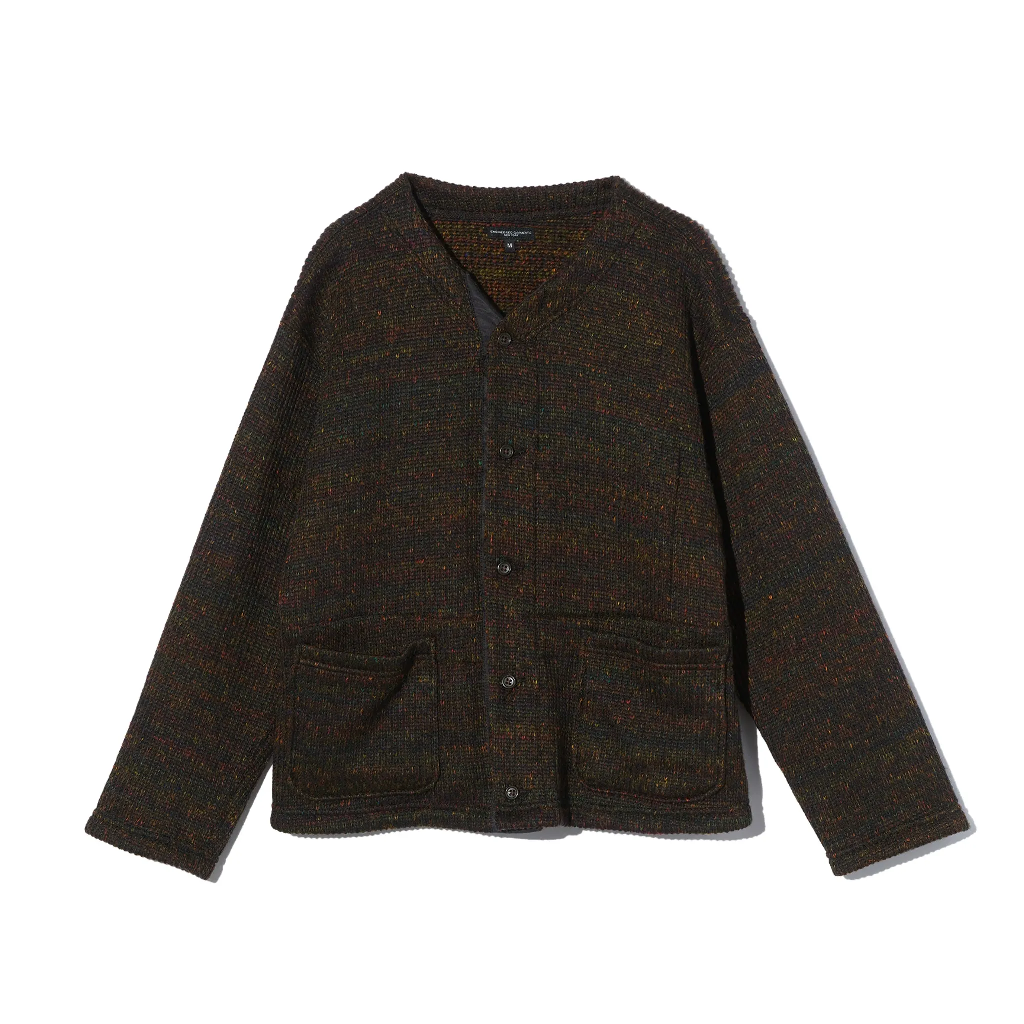 Knit Cardigan - Brown Wool Poly Nep Sweater Knit sold by BlackBlue