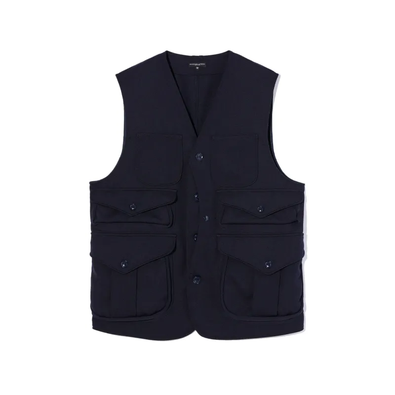 Hunting Jacket - Dark Navy Heavy Wool Elastique made by Engineered Garments