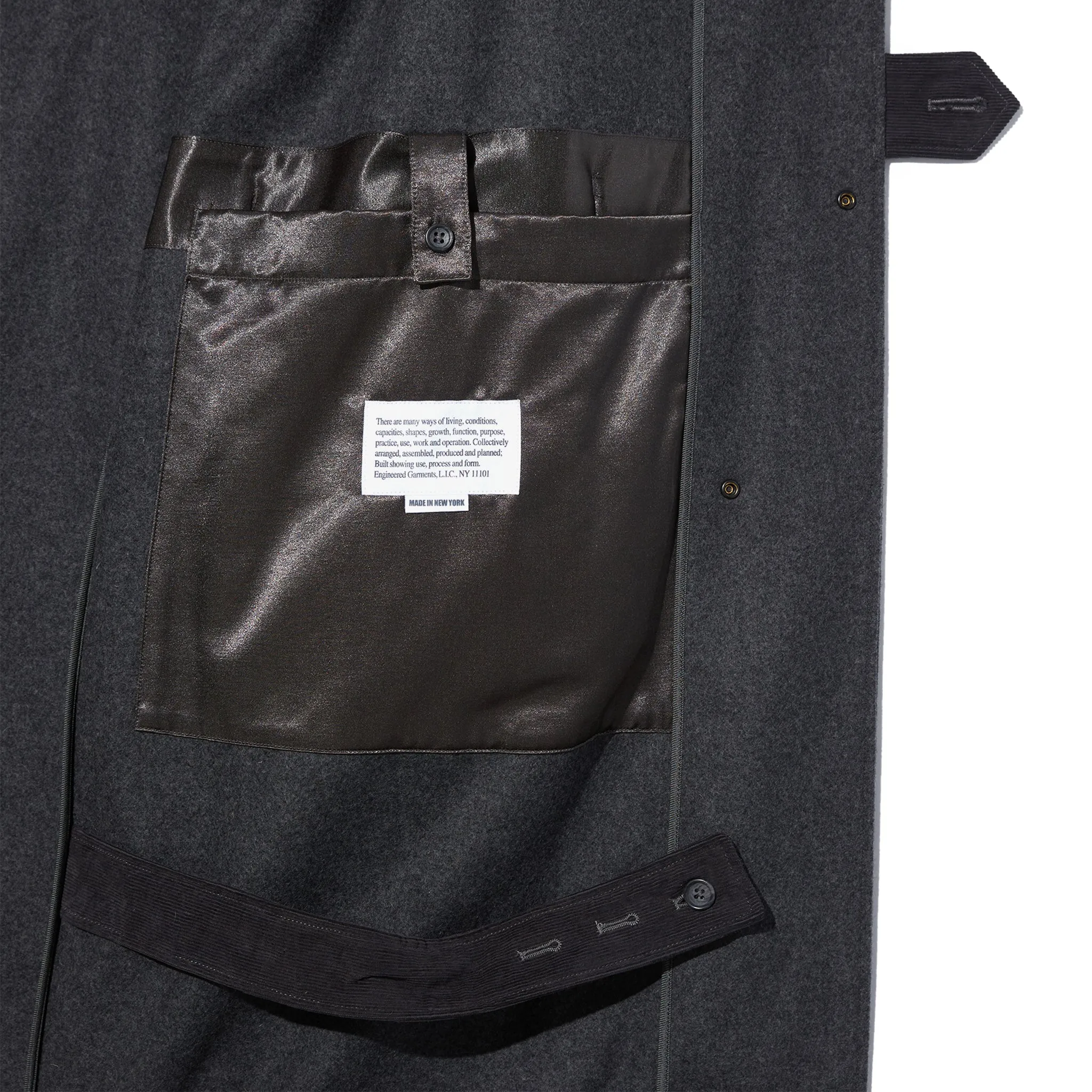 Duffle Coat - Grey 24oz Wool Melton sold by BlackBlue product image thumbnail 4