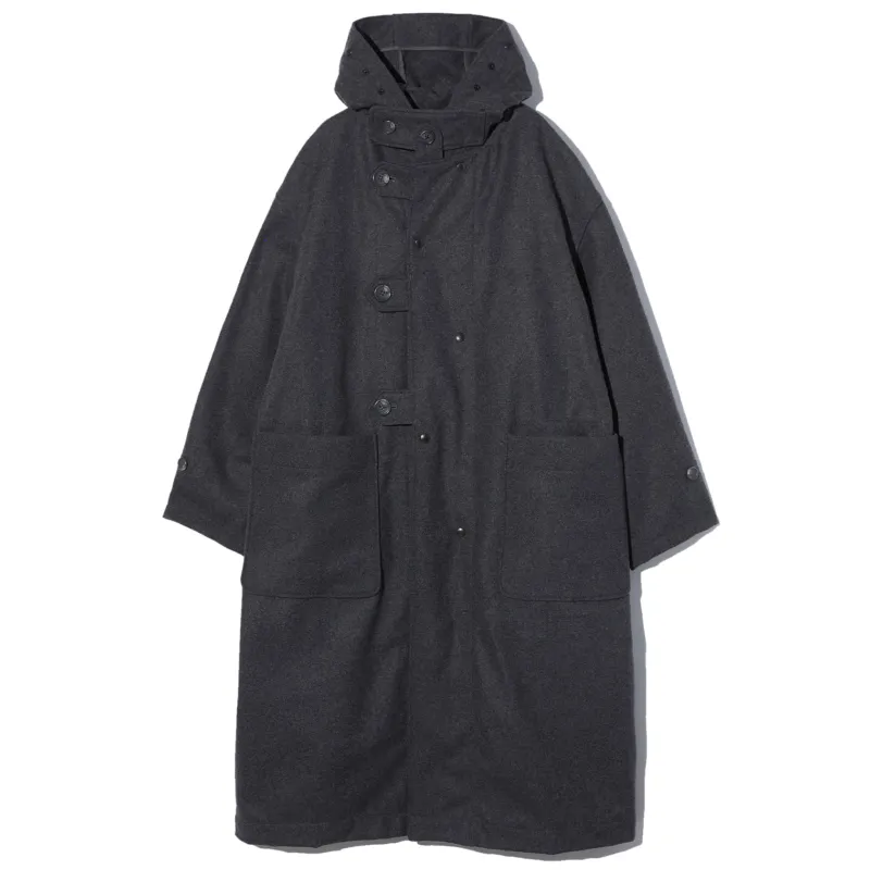 Duffle Coat - Grey 24oz Wool Melton sold by BlackBlue