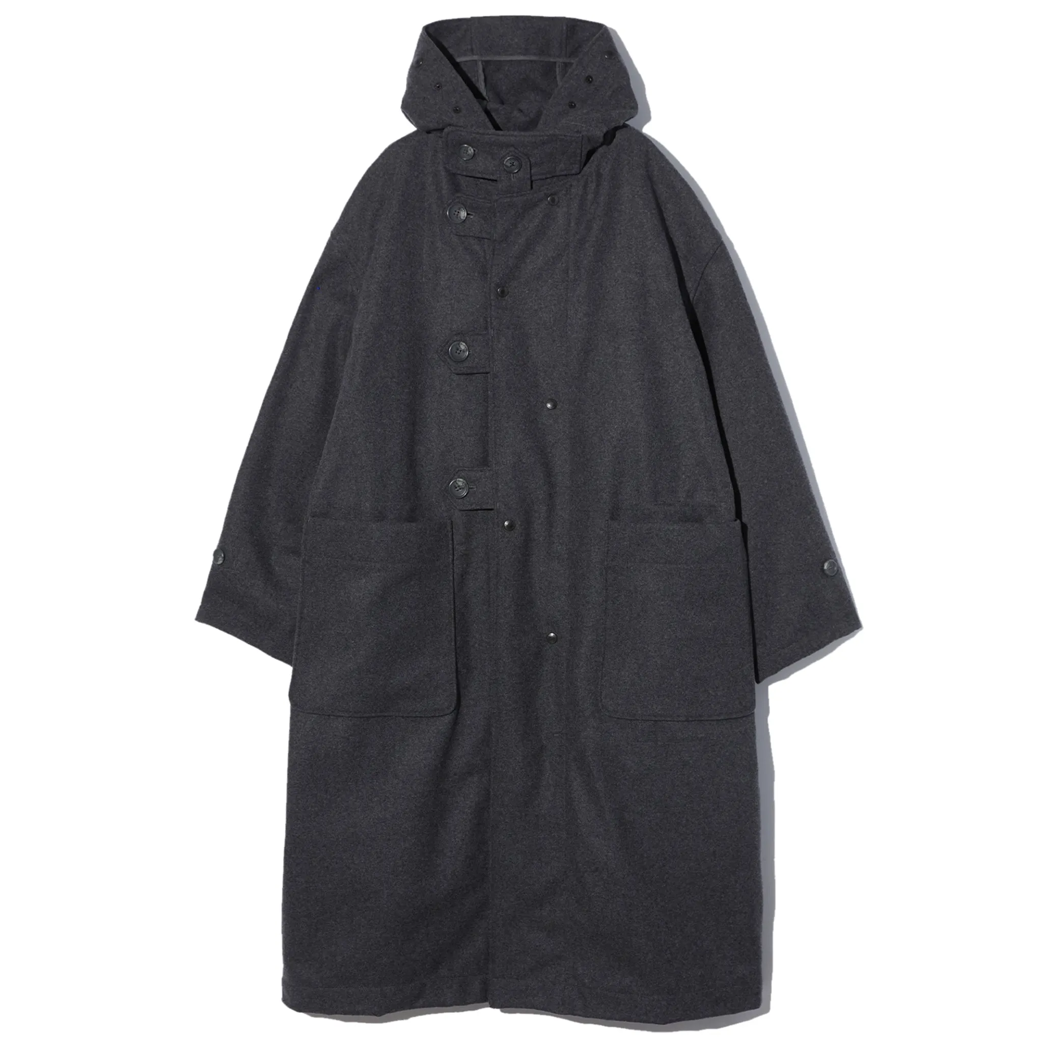 Duffle Coat - Grey 24oz Wool Melton sold by BlackBlue