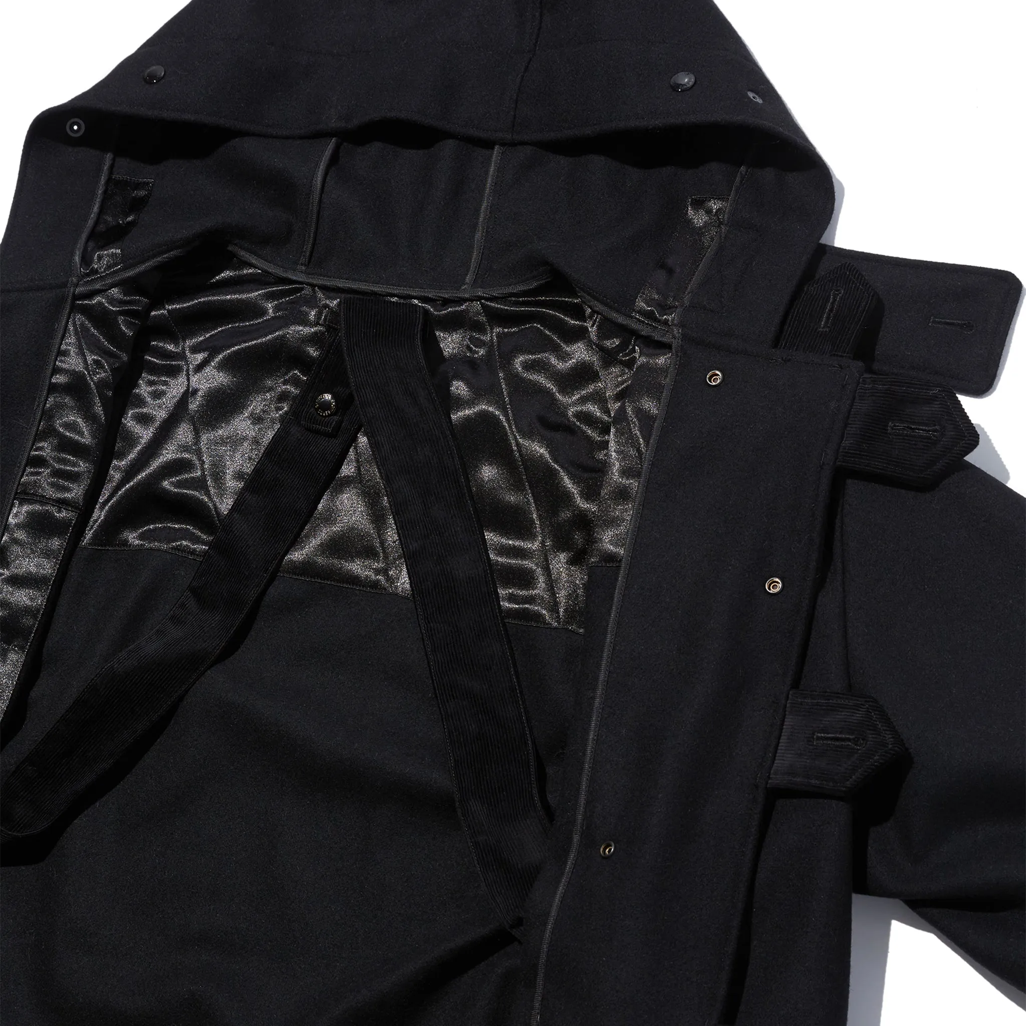 Duffle Coat - Black 24oz Wool Melton sold by BlackBlue product image thumbnail 3