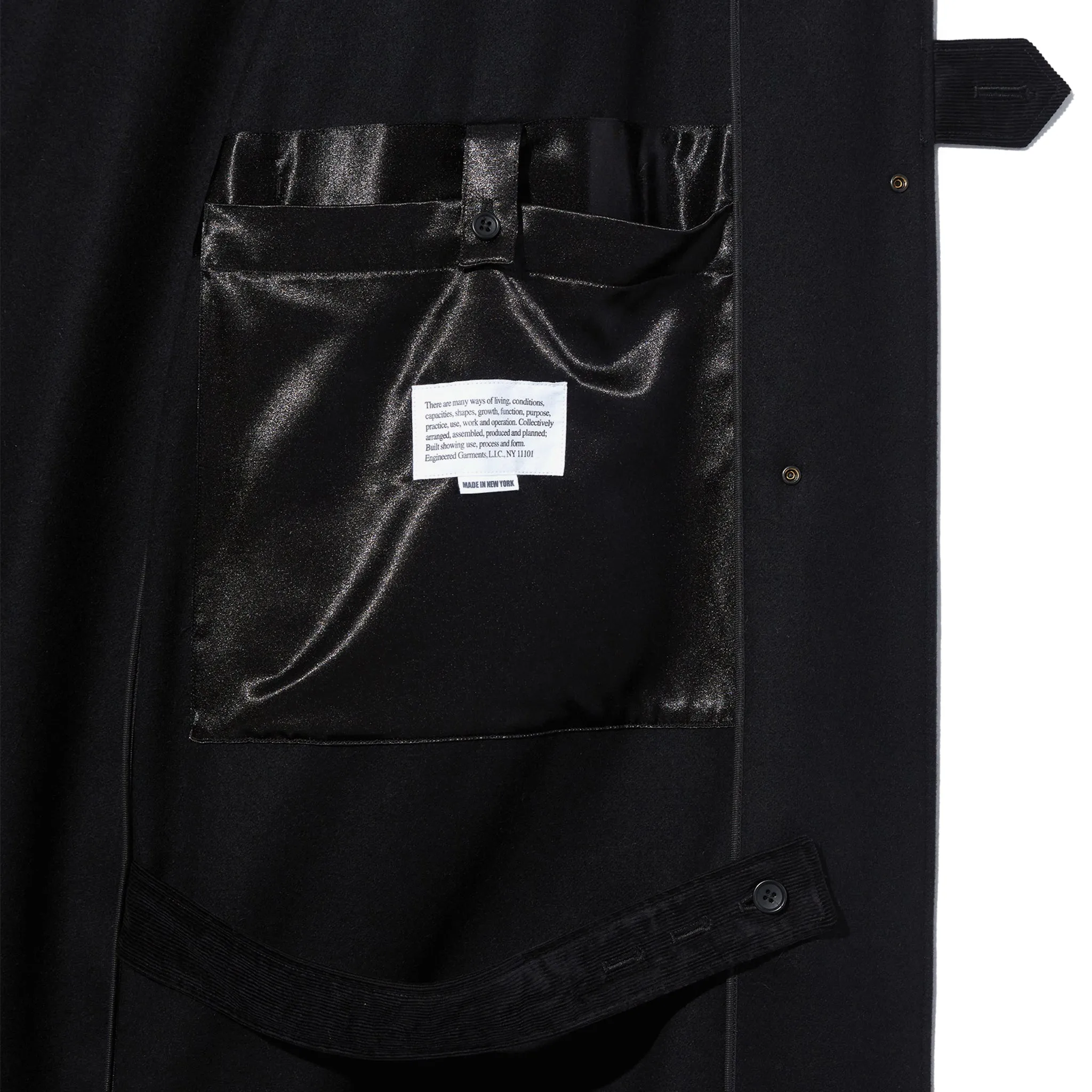 Duffle Coat - Black 24oz Wool Melton sold by BlackBlue product image thumbnail 4