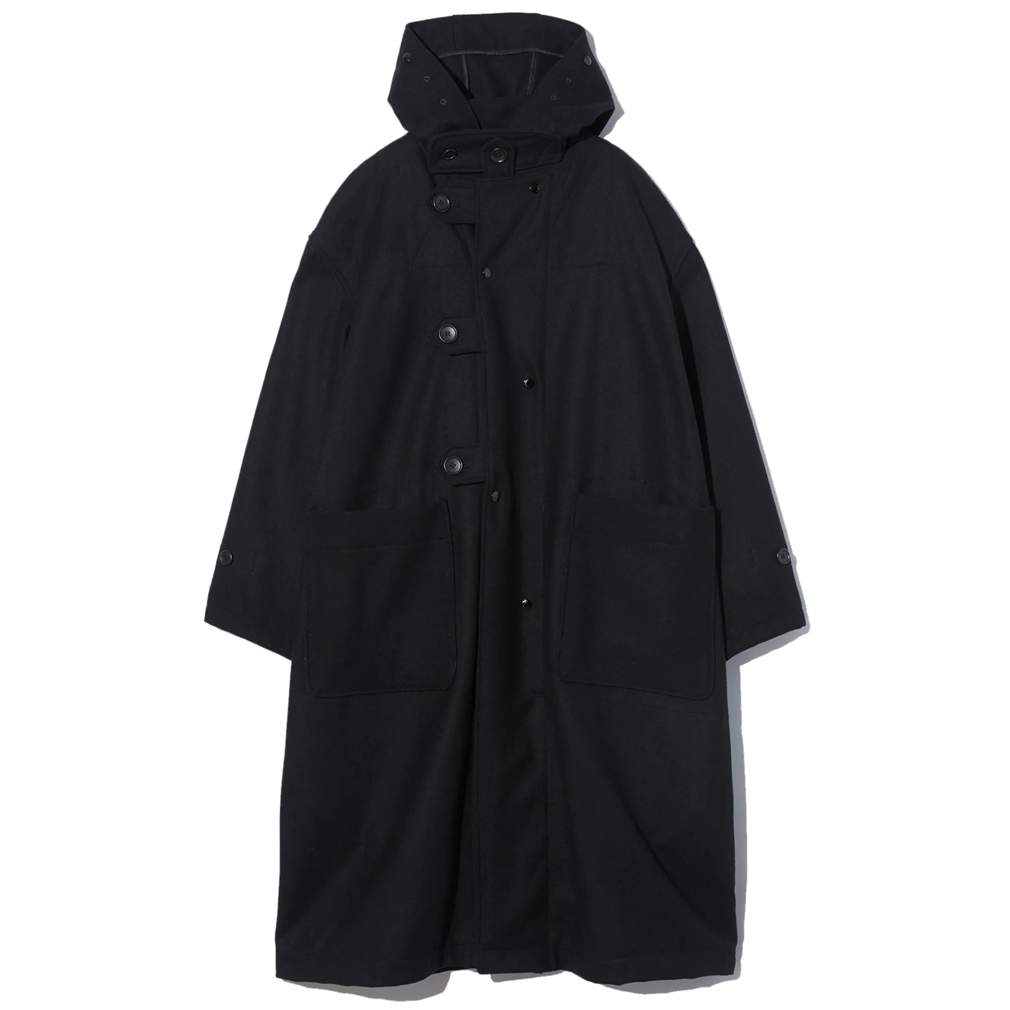 Duffle Coat - Black 24oz Wool Melton sold by BlackBlue