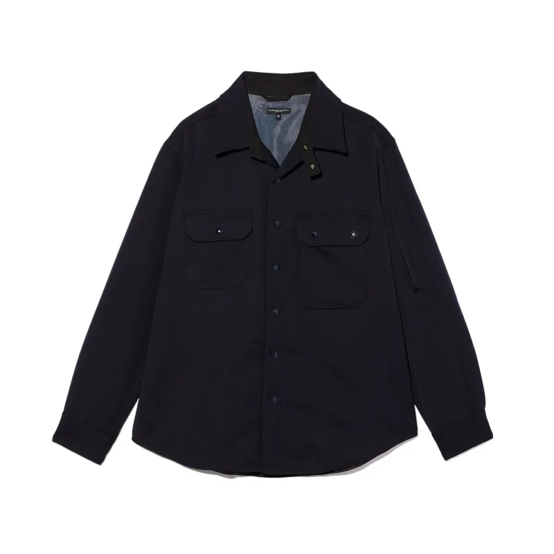 CPO Shirt Jacket - Dark Navy Heavy Wool Elastique sold by BlackBlue