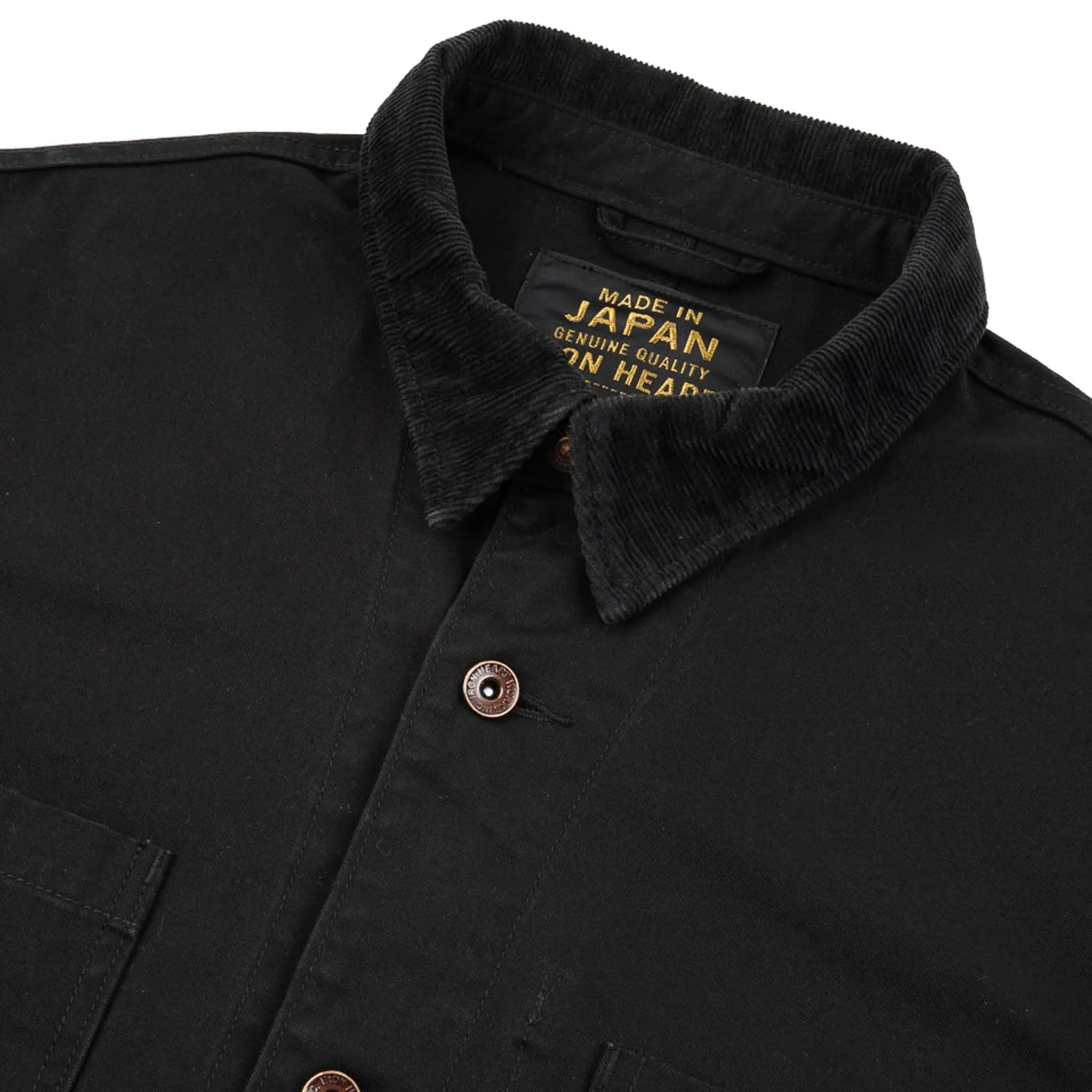 IHJ-148-BLK 10oz Kurashikizome® Organic Cotton Duck Chore Jacket - Black sold by BlackBlue product image thumbnail 3