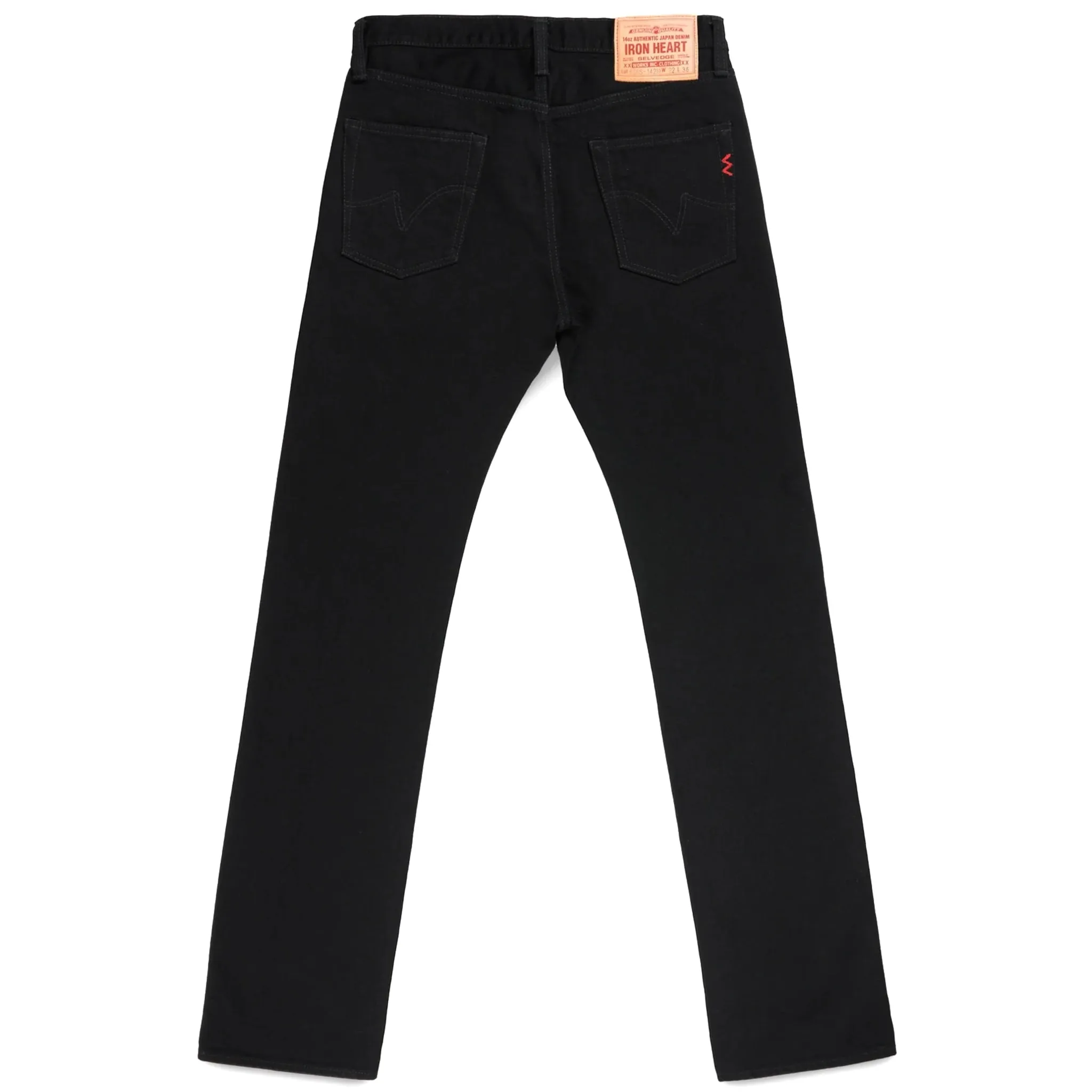 IH-666S-142bb 14oz Selvedge Denim Slim Straight Cut Jeans - Black/Black sold by BlackBlue product image thumbnail 3