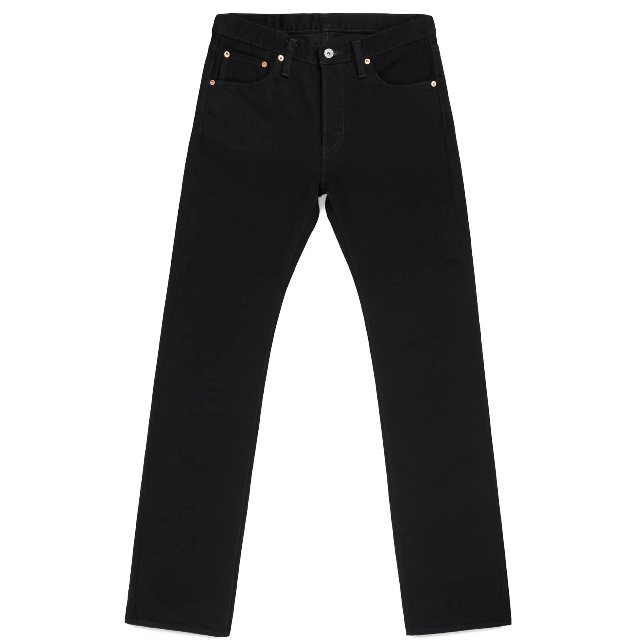 IH-666S-142bb 14oz Selvedge Denim Slim Straight Cut Jeans - Black/Black sold by BlackBlue product image thumbnail 2