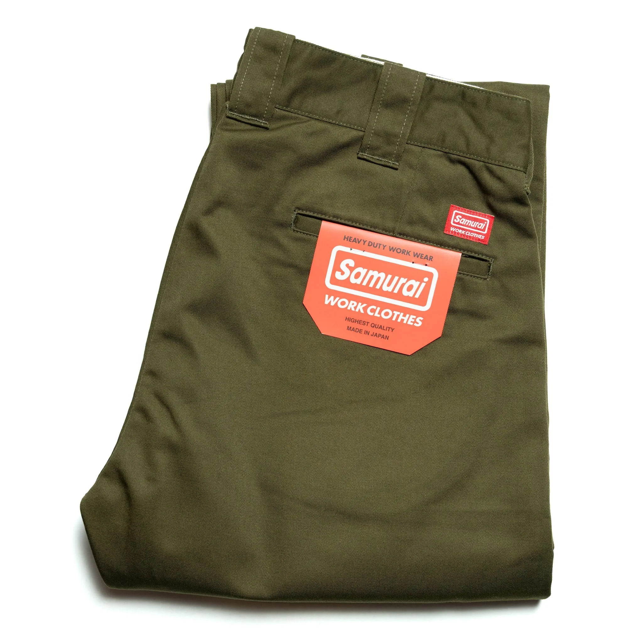 SWC500WP-CE T/C Twill Trousers - Mid Rise Slim Straight - Olive sold by BlackBlue