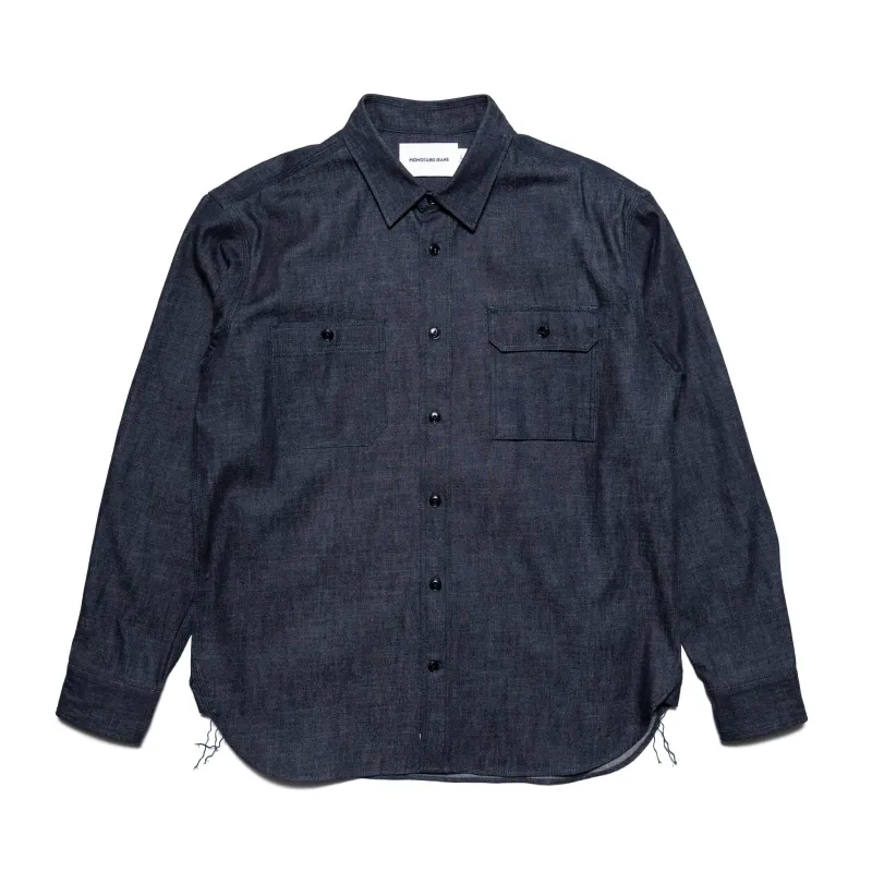 MMLS1000 Triple Stitch L/S Denim Shirt sold by BlackBlue