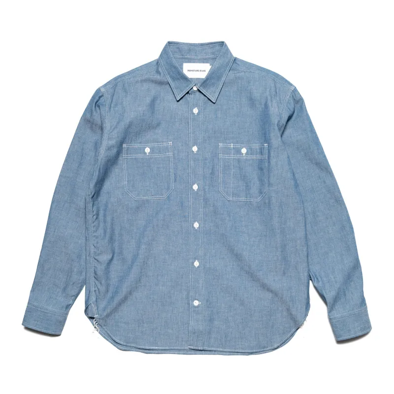 MALS1001 Triple Stitch L/S Chambray Shirt sold by BlackBlue