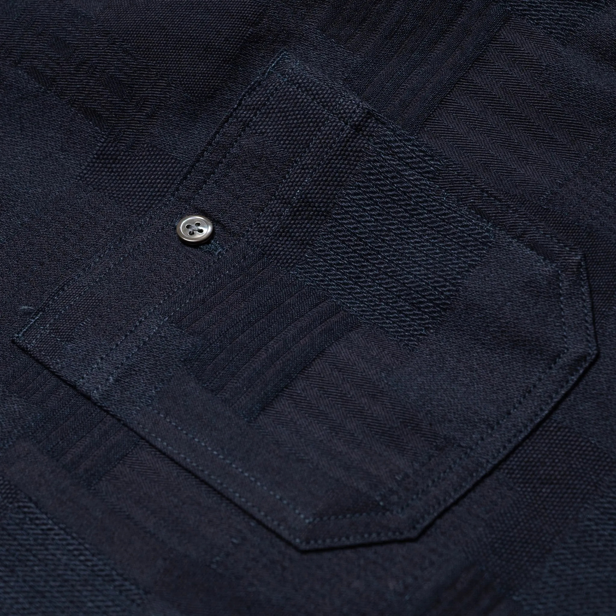 MXLS1026 Work Shirt Jacquard Indigo Patchwork sold by BlackBlue product image thumbnail 5