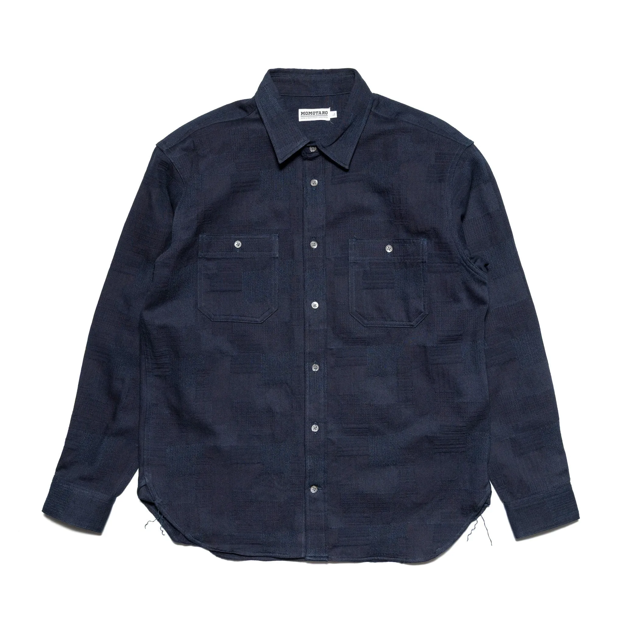 MXLS1026 Work Shirt Jacquard Indigo Patchwork sold by BlackBlue