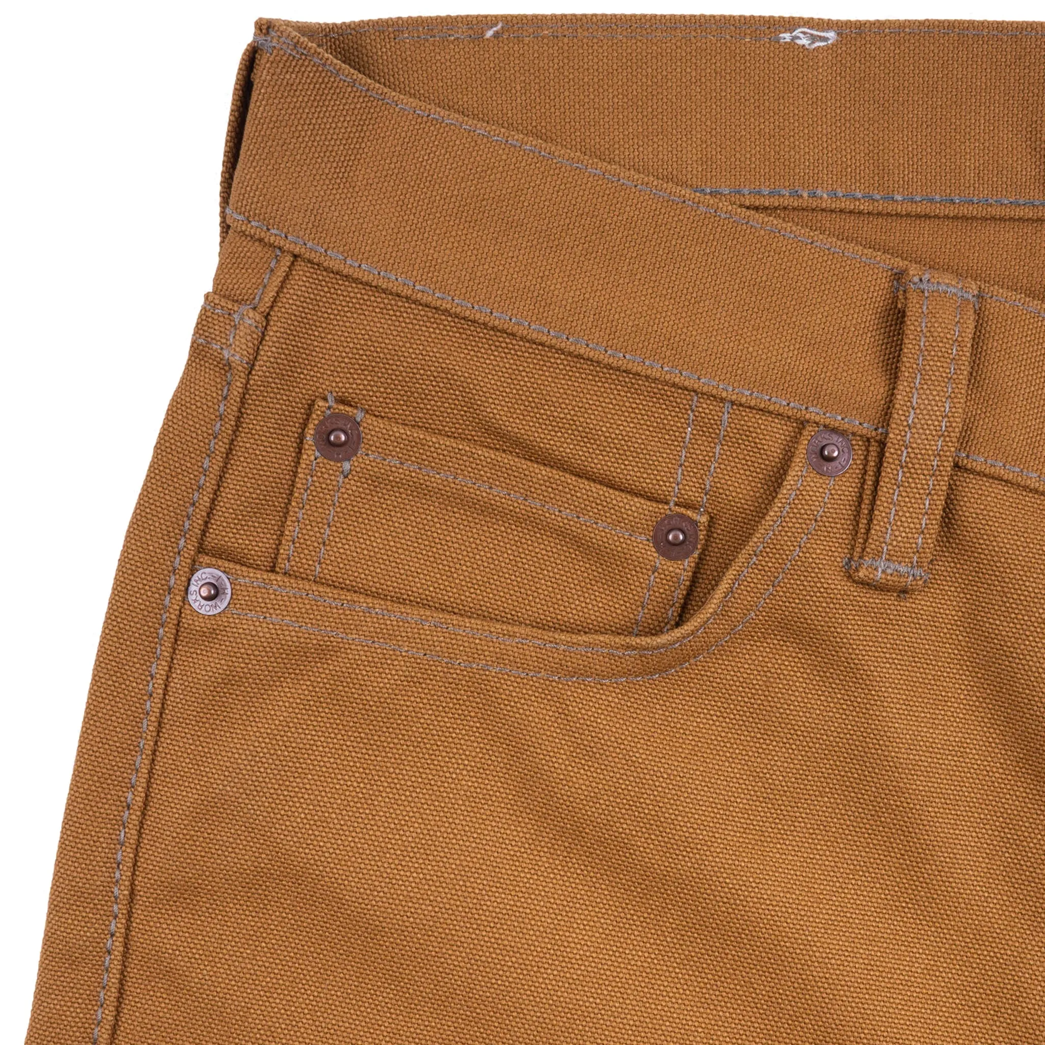 IH-666D 17oz Duck Slim Straight Cut Jeans - Brown sold by BlackBlue product image thumbnail 3
