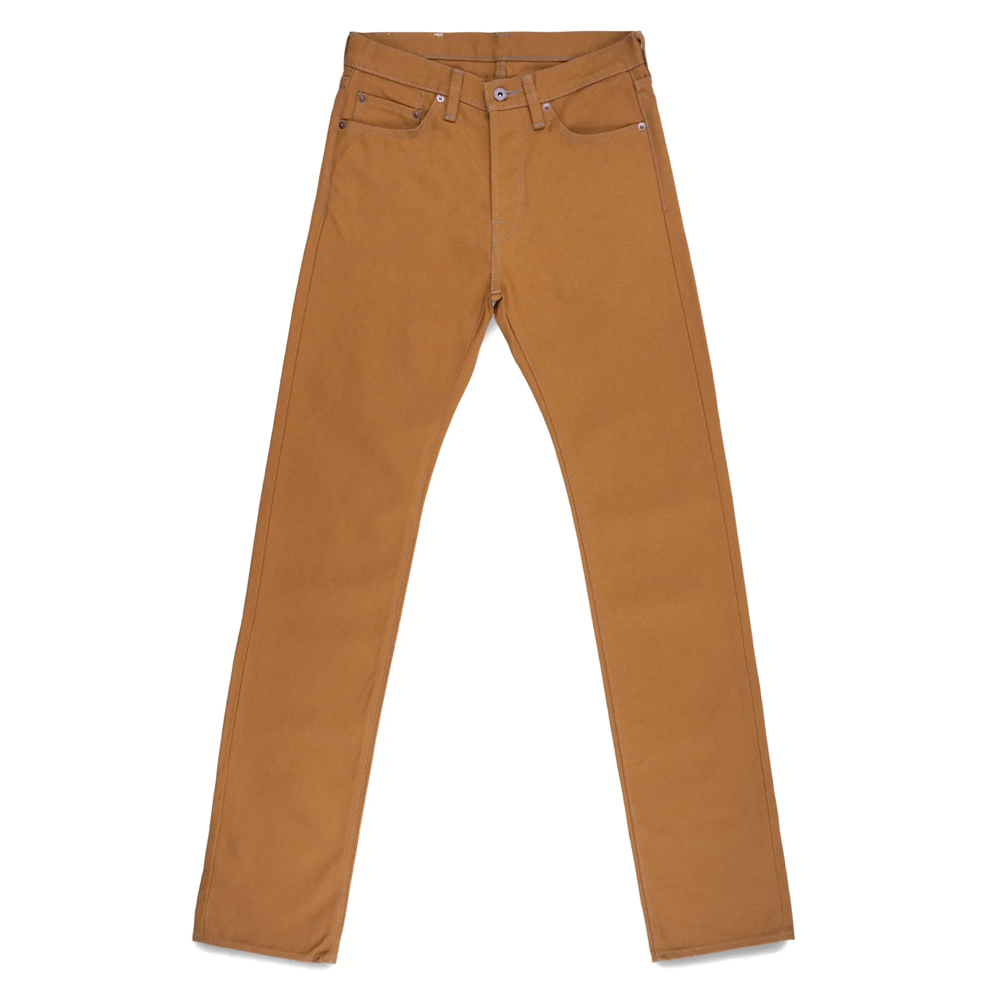 IH-666D 17oz Duck Slim Straight Cut Jeans - Brown sold by BlackBlue