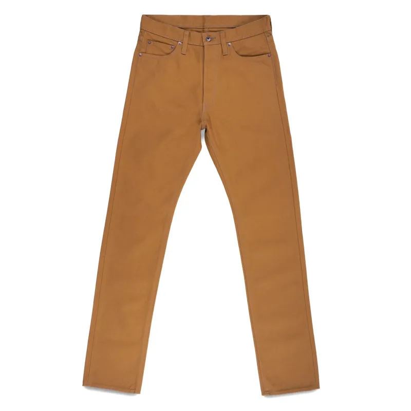 IH-888D 17oz Duck Medium/High Rise Tapered Cut Jeans - Brown sold by BlackBlue