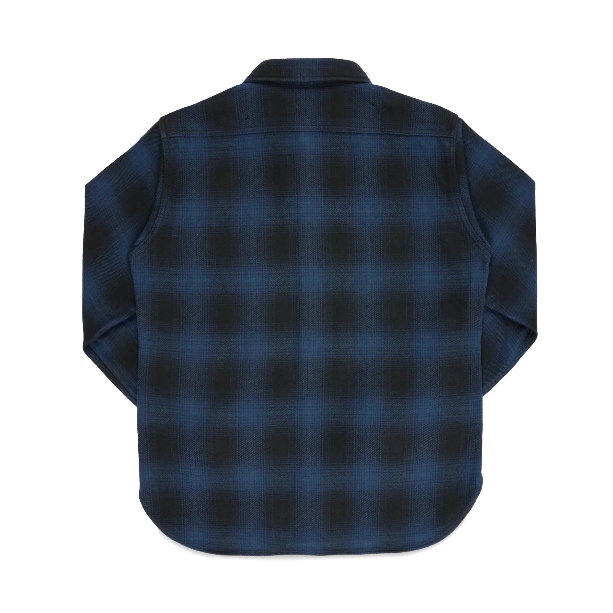 IHSH-265-NAV Ultra Heavy Flannel Ombré Check Work Shirt - Navy/Black sold by BlackBlue product image thumbnail 2