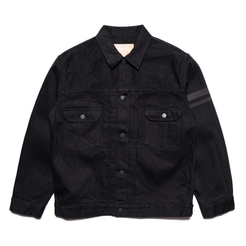 #200 Classic Denim Jacket 15.7oz Black made by Momotaro