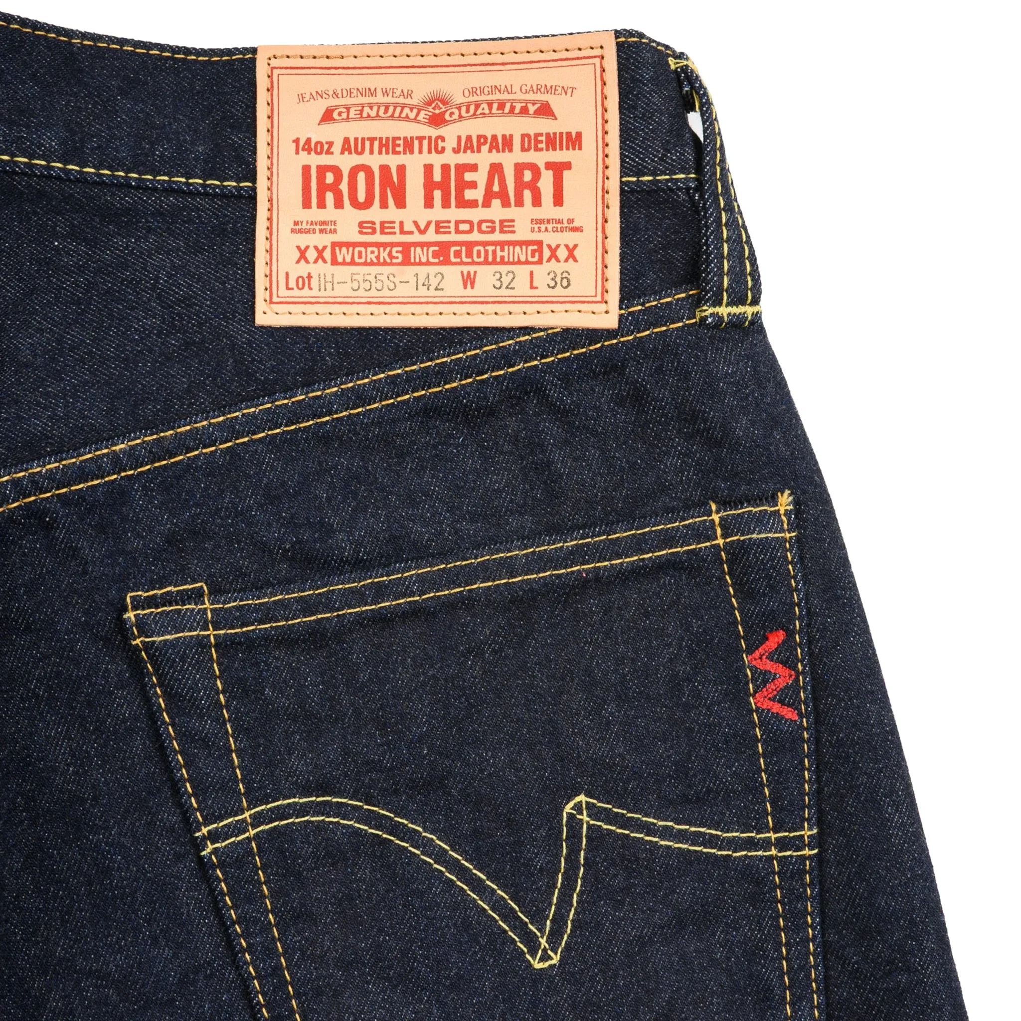IH-555S-142 14oz Selvedge Denim Slim Cut Jeans - Indigo sold by BlackBlue product image thumbnail 4