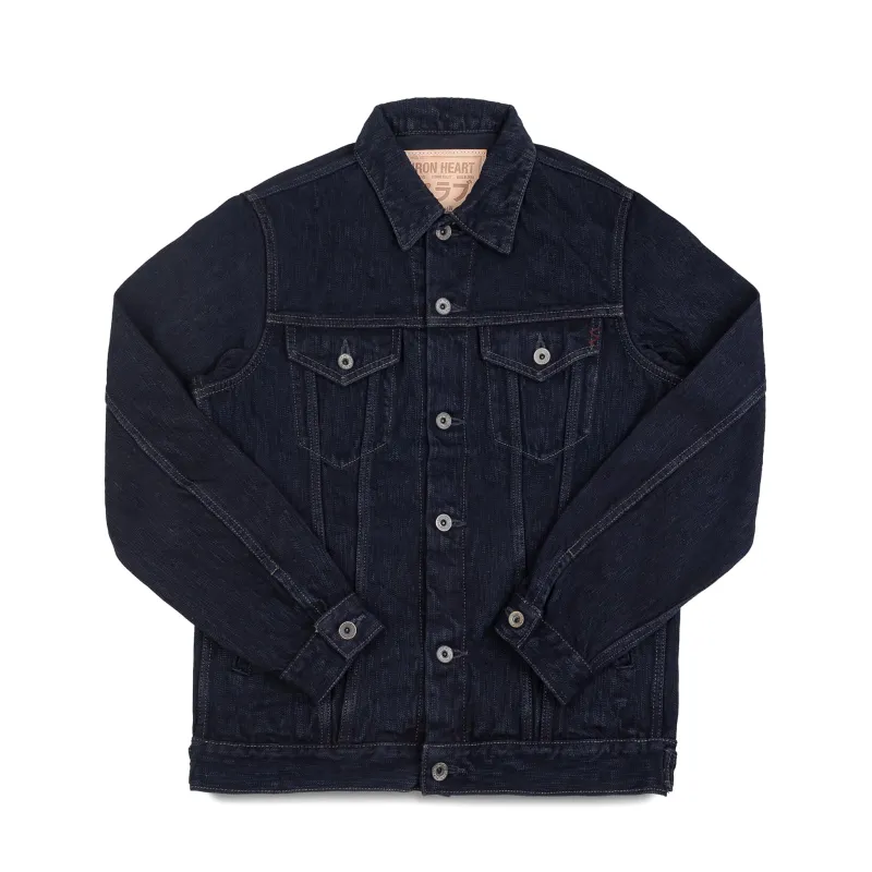 IH-526J-SLBod 16oz Slubby Selvedge Denim Type III Jacket - Indigo Overdyed Black sold by BlackBlue