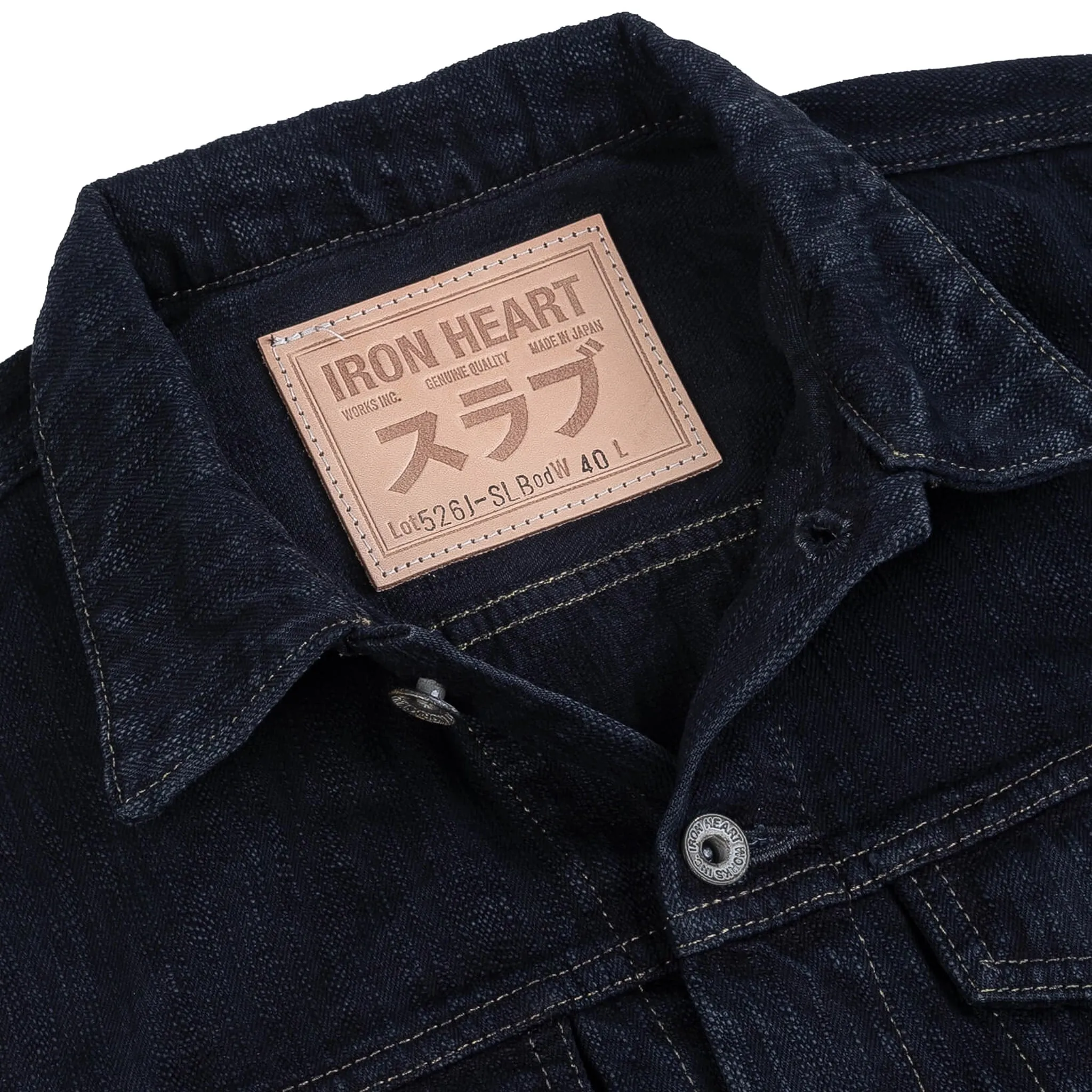 IH-526J-SLBod 16oz Slubby Selvedge Denim Type III Jacket - Indigo Overdyed Black sold by BlackBlue product image thumbnail 5