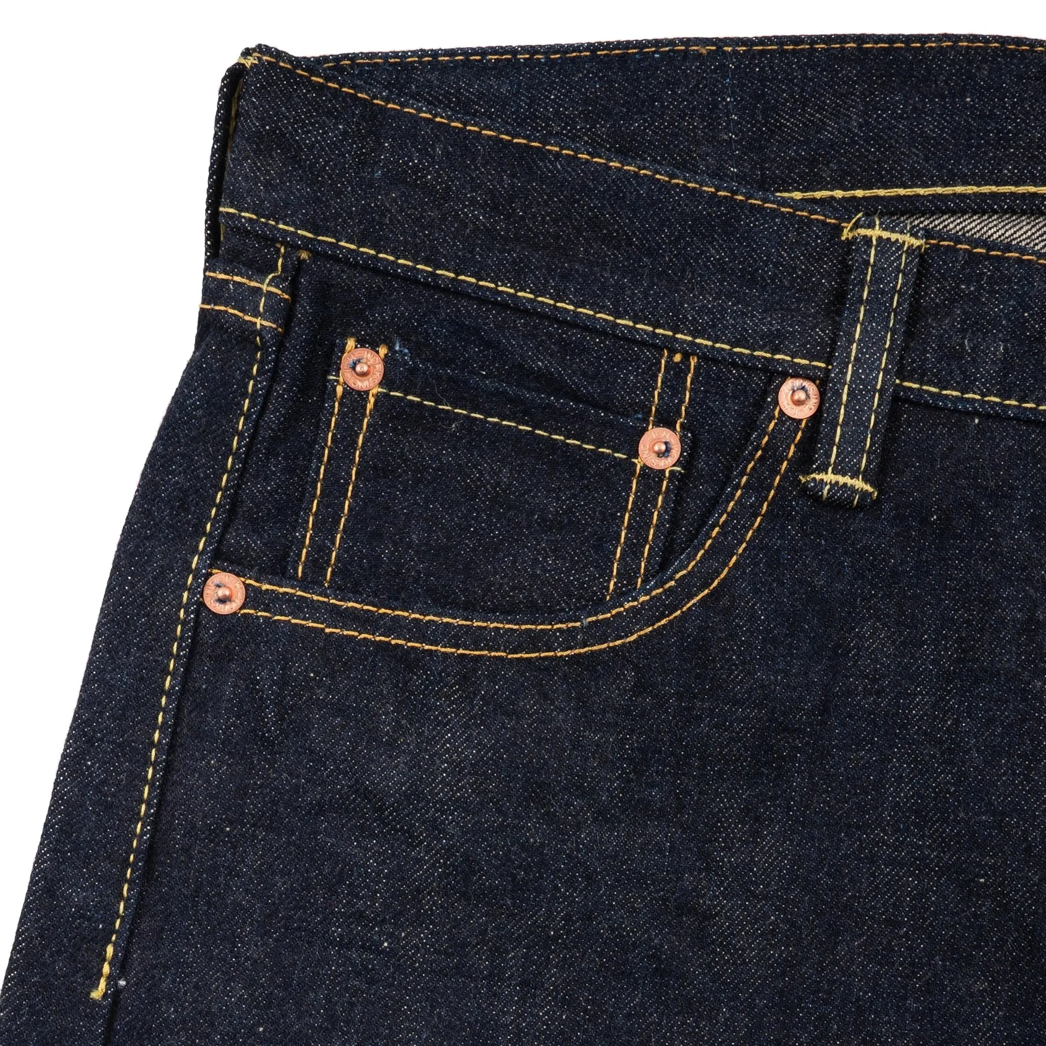 IH-634N 17oz Selvedge Denim Straight Cut Jeans - Natural Indigo sold by BlackBlue product image thumbnail 5