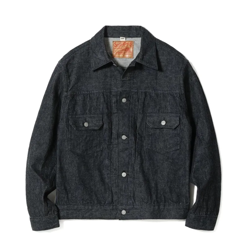 SC15650 14.25oz Black Selvedge Denim Jacket 1953 Model sold by BlackBlue
