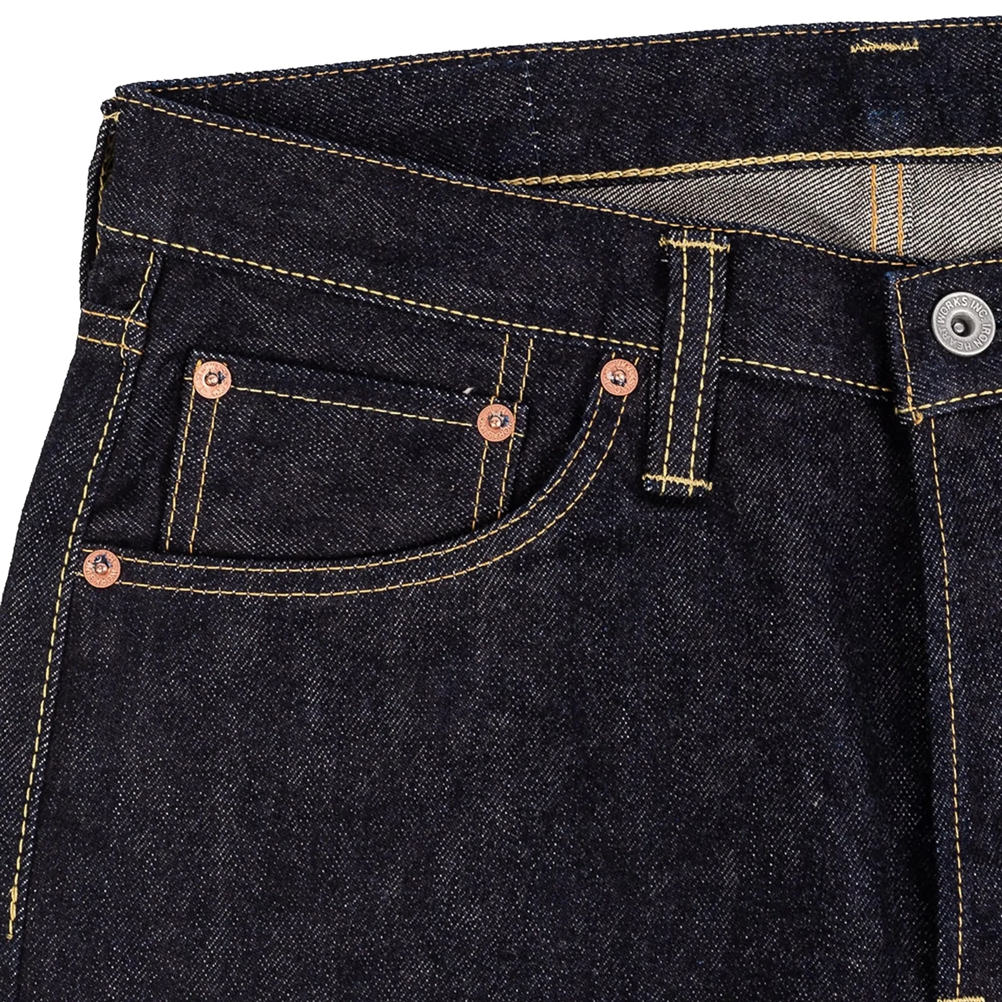 IH-666S-142 14oz Selvedge Denim Slim Straight Cut Jeans - Indigo sold by BlackBlue product image thumbnail 4