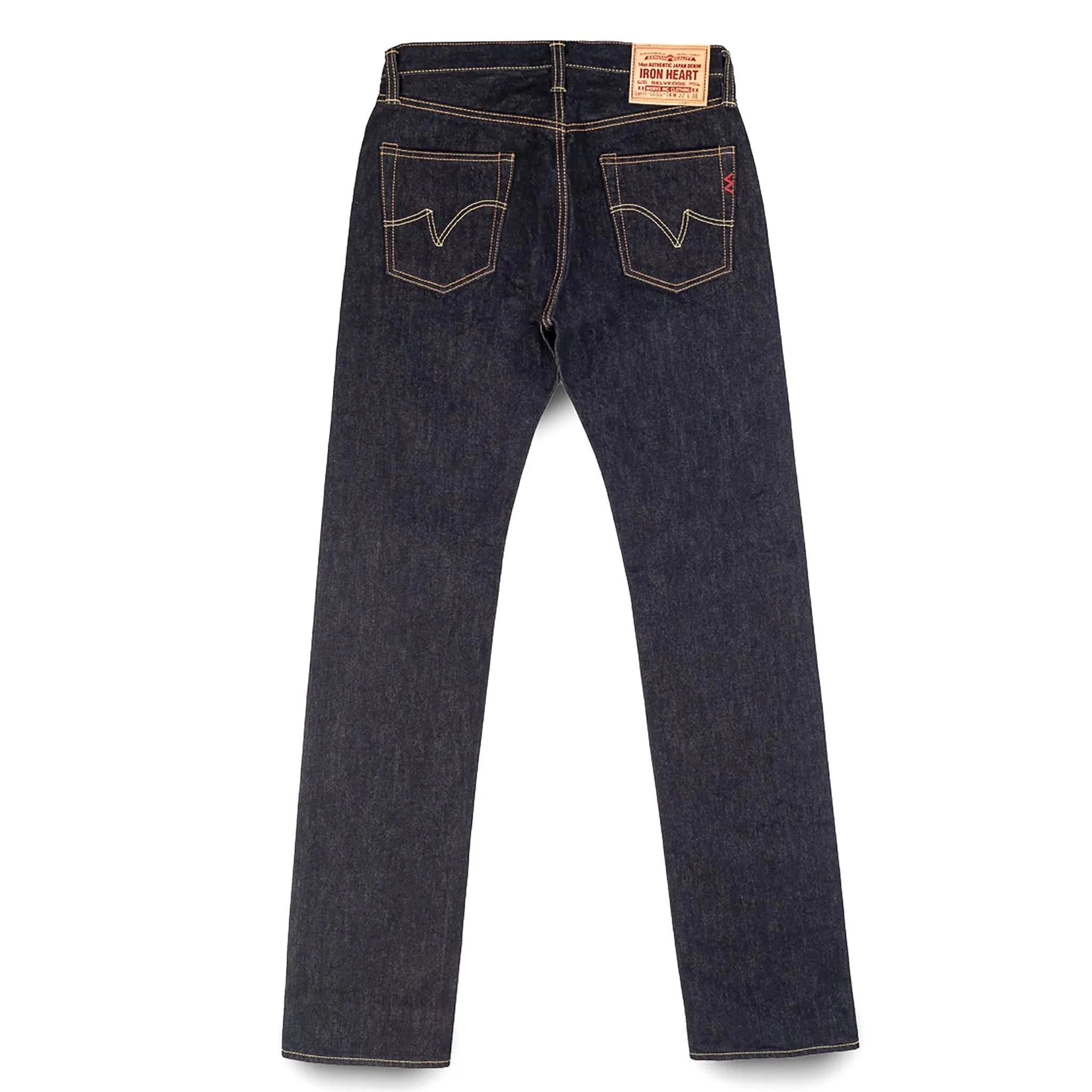 IH-666S-142 14oz Selvedge Denim Slim Straight Cut Jeans - Indigo sold by BlackBlue product image thumbnail 3