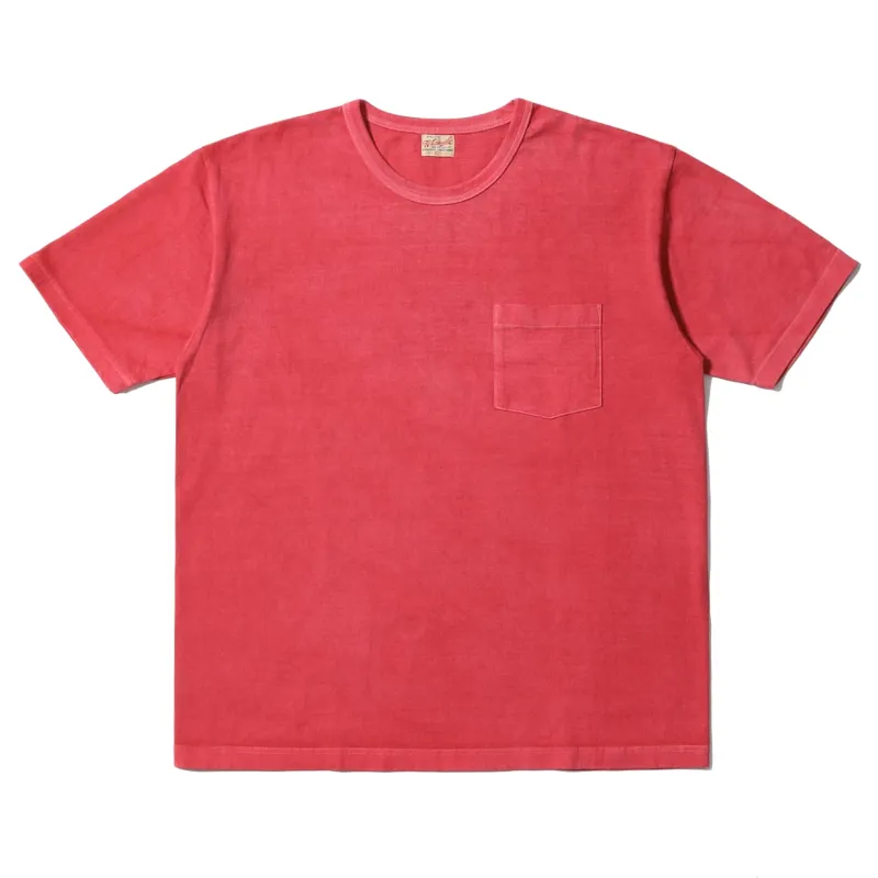 WV79531 Pigment Dyed Pocket Tee - Red sold by BlackBlue