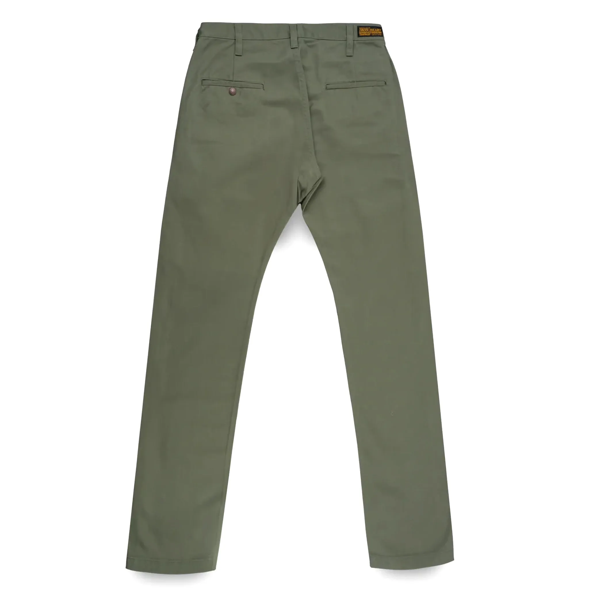 IH-727-OLV 9oz Mercerised Selvedge Cotton Medium/High Rise Tapered Chinos - Olive sold by BlackBlue product image thumbnail 3