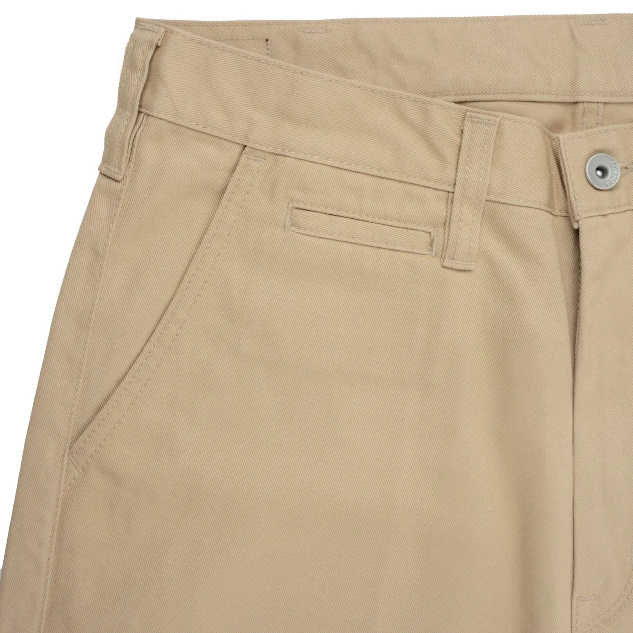 IH-727-KHA 9oz Mercerised Selvedge Cotton Medium/High Rise Tapered Chinos - Khaki sold by BlackBlue product image thumbnail 4