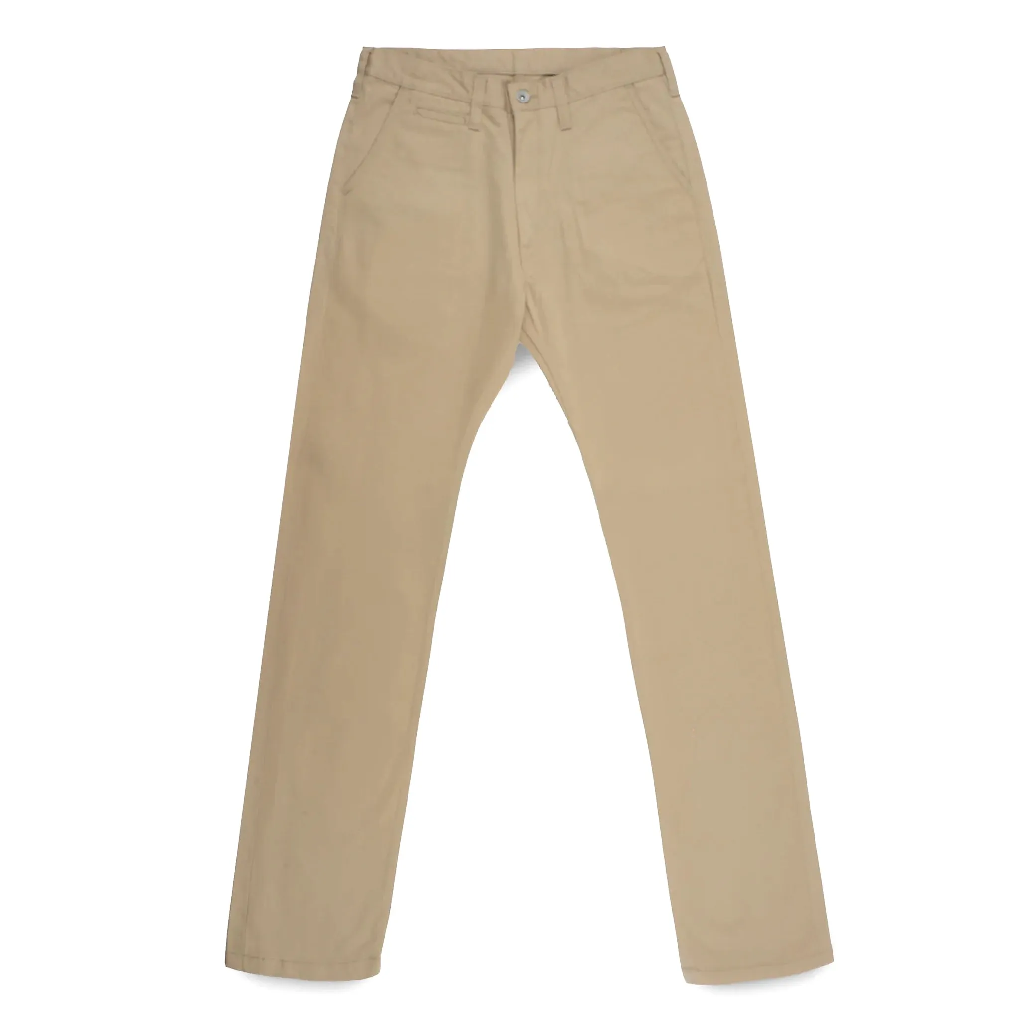 IH-727-KHA 9oz Mercerised Selvedge Cotton Medium/High Rise Tapered Chinos - Khaki sold by BlackBlue product image thumbnail 2