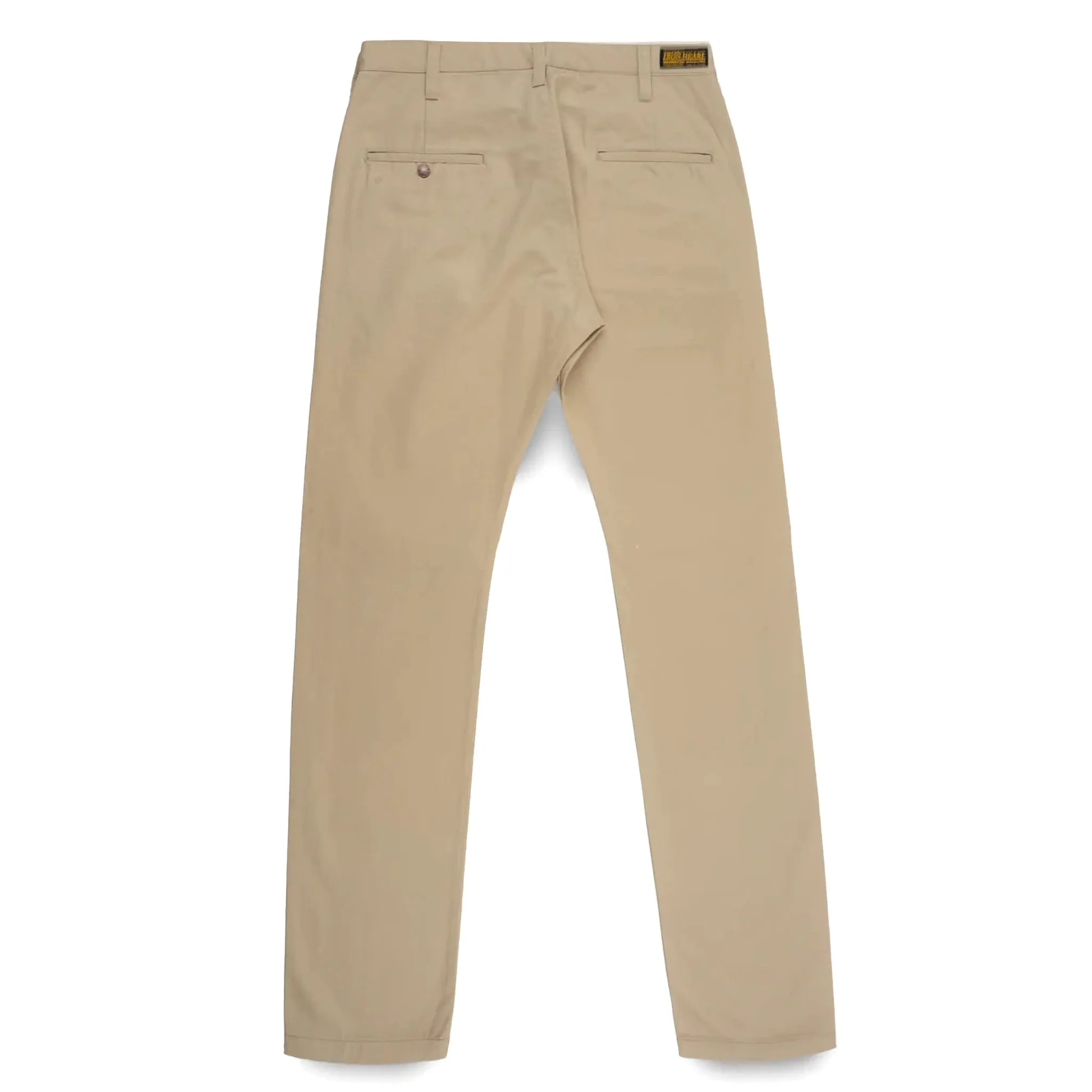 IH-727-KHA 9oz Mercerised Selvedge Cotton Medium/High Rise Tapered Chinos - Khaki sold by BlackBlue product image thumbnail 3