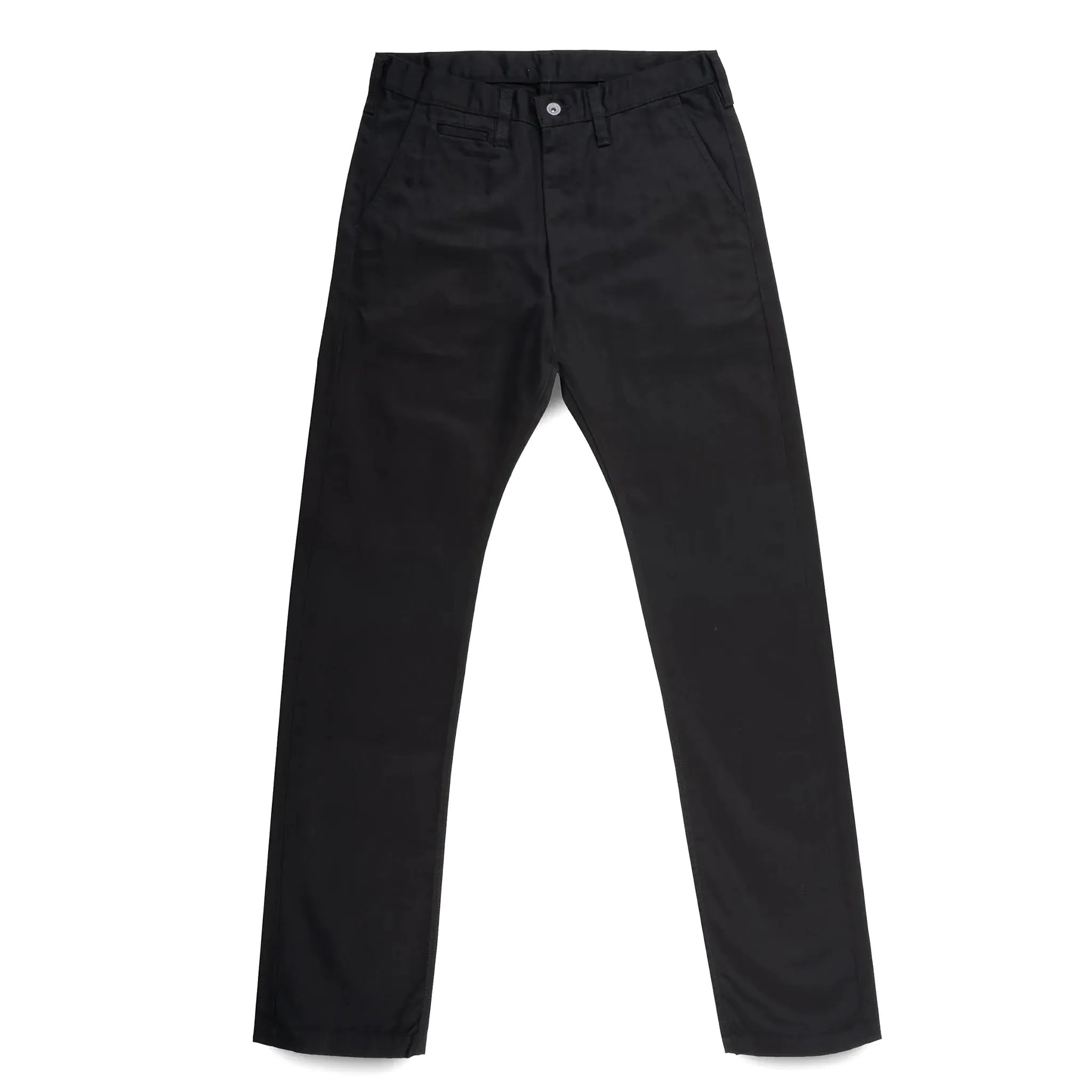 IH-727-BLK 9oz Mercerised Selvedge Cotton Medium/High Rise Tapered Chinos - Black sold by BlackBlue product image thumbnail 2