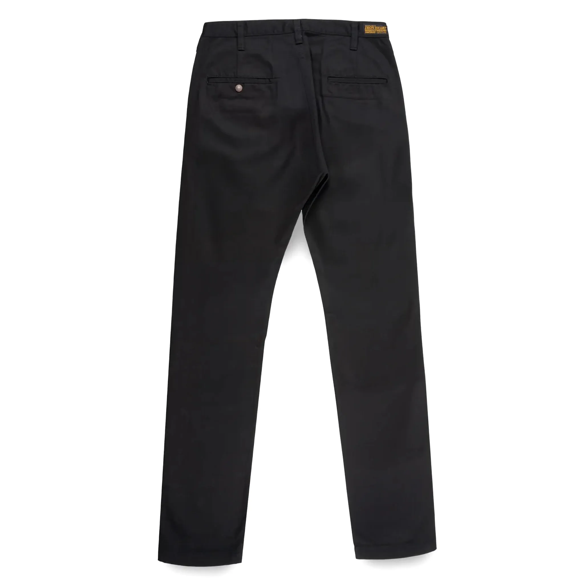 IH-727-BLK 9oz Mercerised Selvedge Cotton Medium/High Rise Tapered Chinos - Black sold by BlackBlue product image thumbnail 3