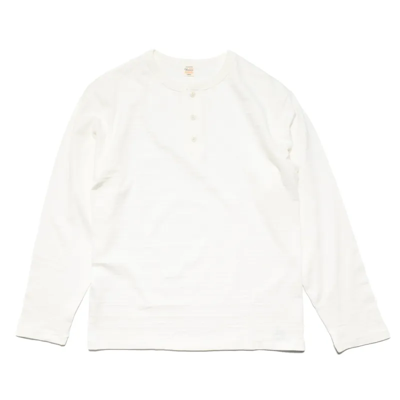 5907 Long Sleeve Henley - Off White made by Warehouse