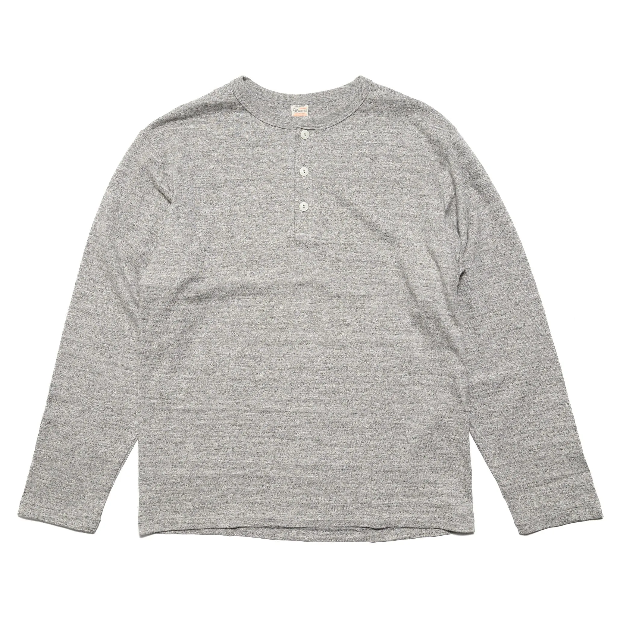 5907 Long Sleeve Henley - Heather Grey sold by BlackBlue