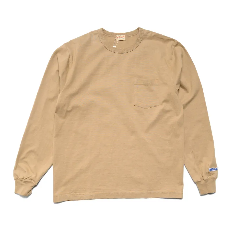 WV68849 Heavyweight Long Sleeve Pocket T-Shirt Beige sold by BlackBlue