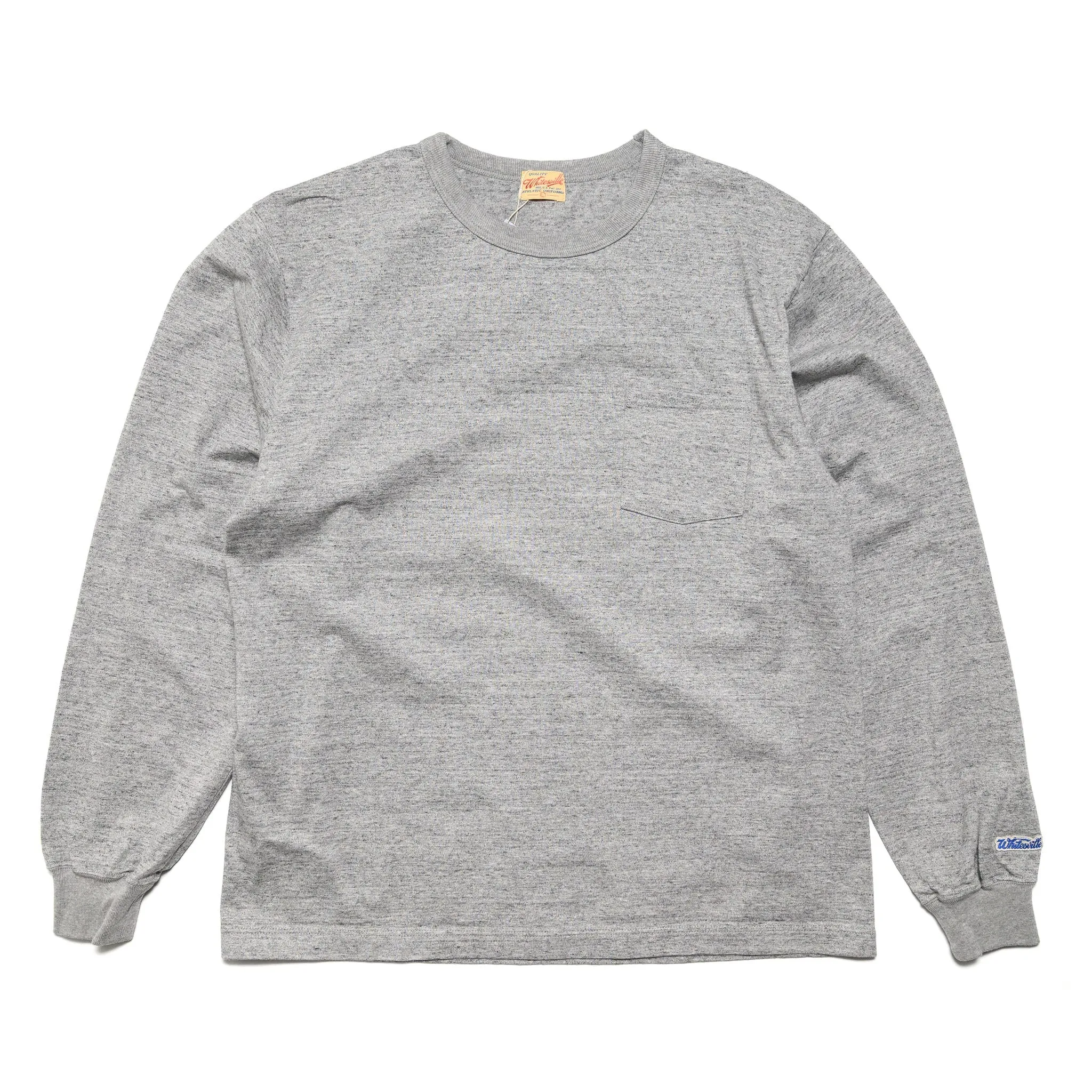 WV68849 Heavyweight Long Sleeve Pocket T-Shirt Heather Grey sold by BlackBlue