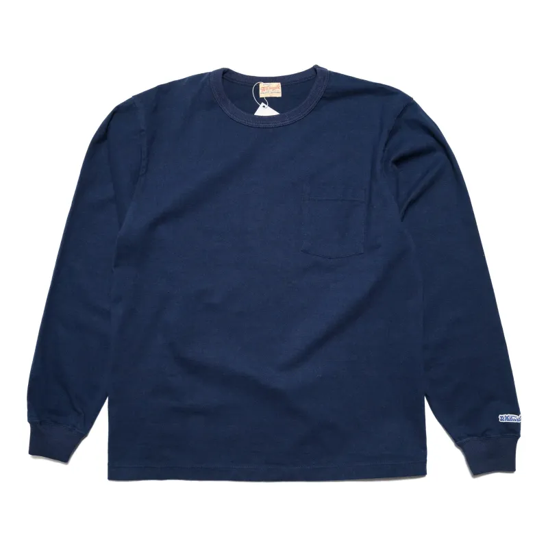 WV68849 Heavyweight Long Sleeve Pocket T-Shirt Navy sold by BlackBlue