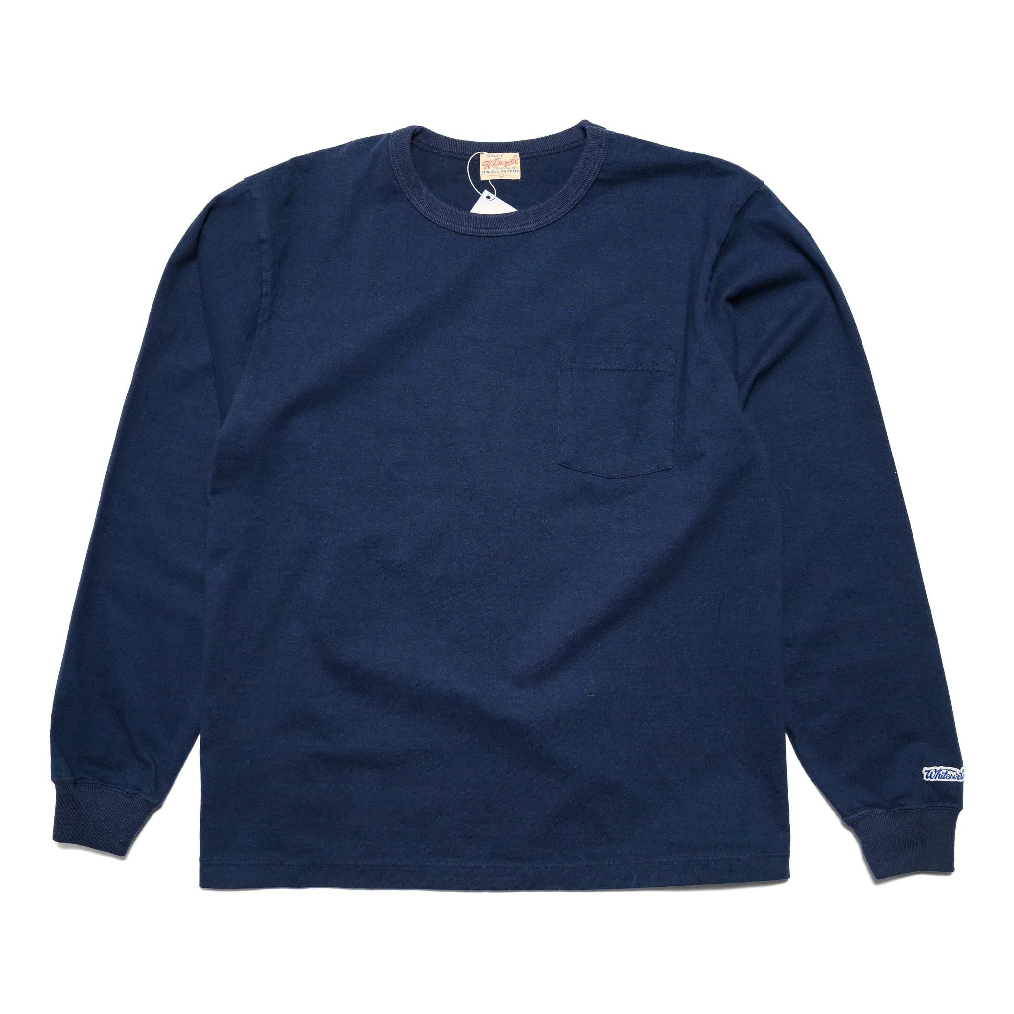 WV68849 Heavyweight Long Sleeve Pocket T-Shirt Navy sold by BlackBlue