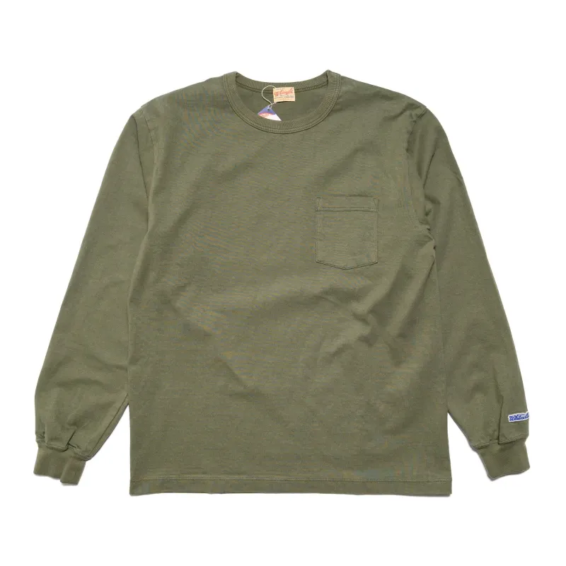 WV68849 Heavyweight Long Sleeve Pocket T-Shirt Olive sold by BlackBlue
