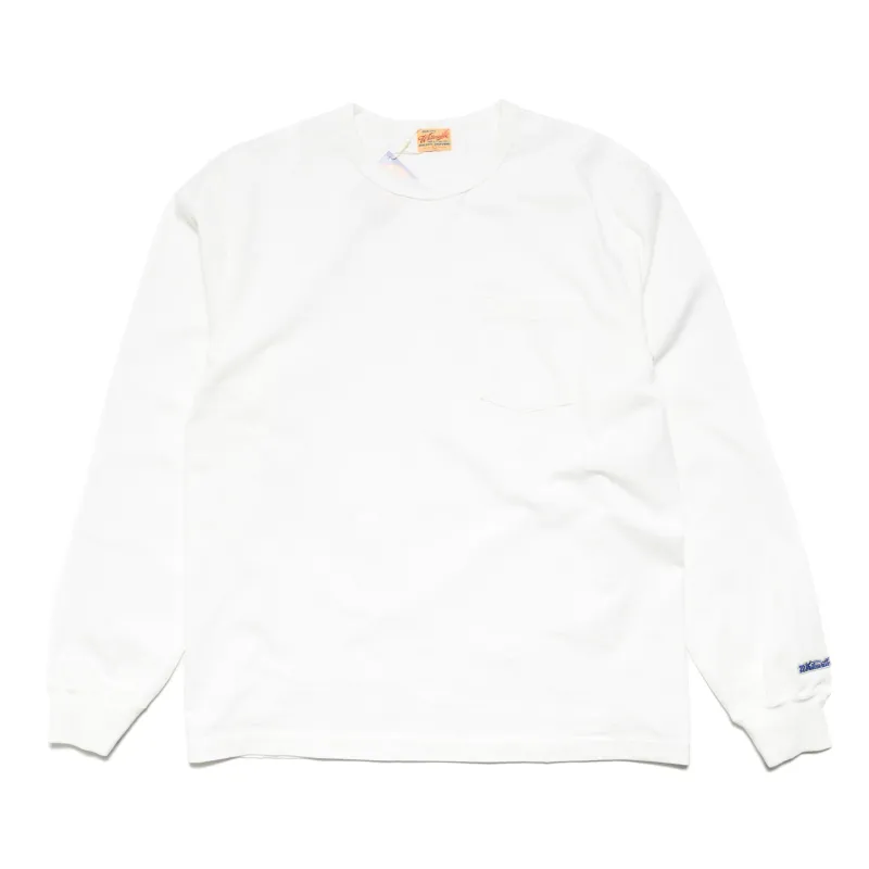 WV68849 Heavyweight Long Sleeve Pocket T-Shirt White sold by BlackBlue