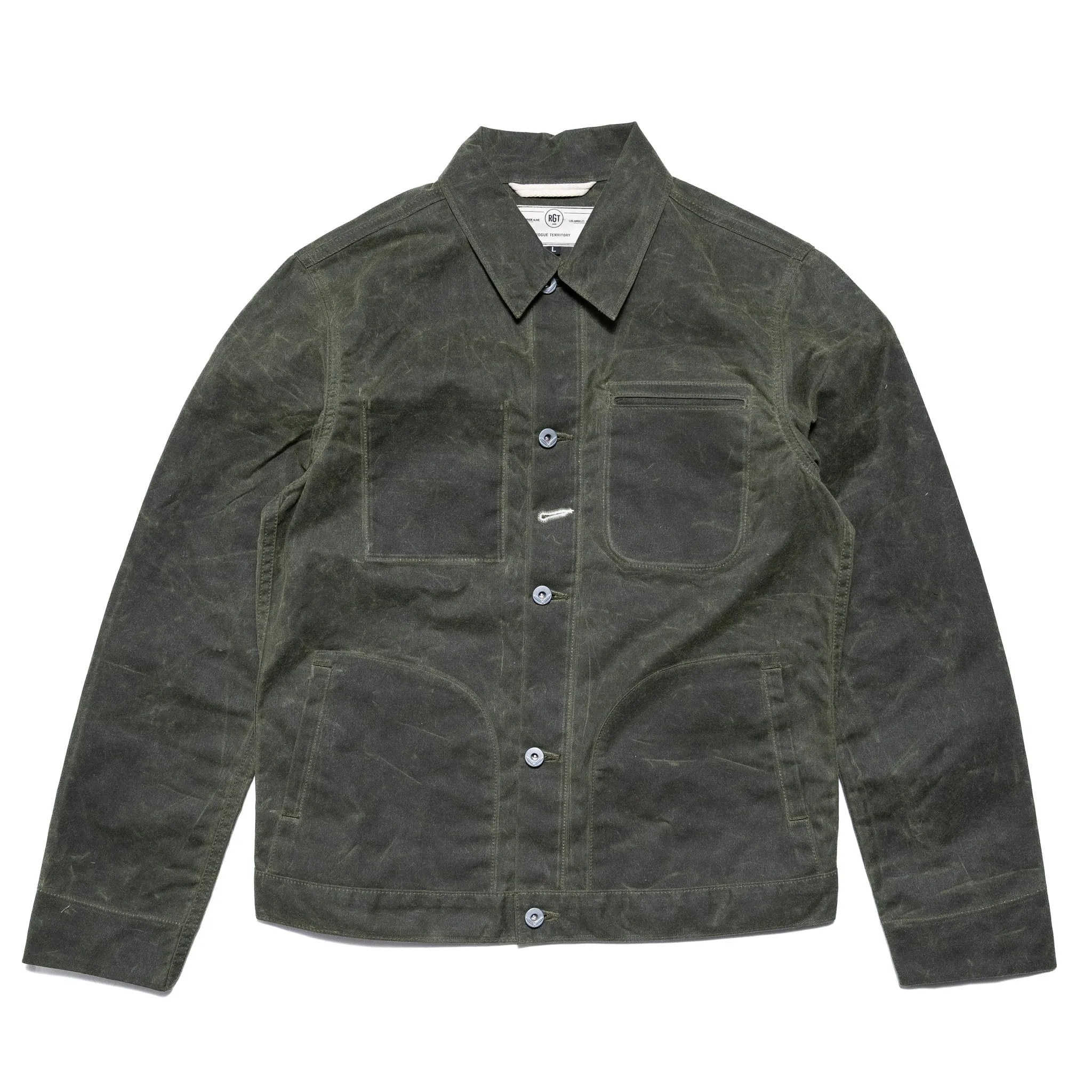 Ridgeline Supply Jacket - Waxed Olive sold by BlackBlue