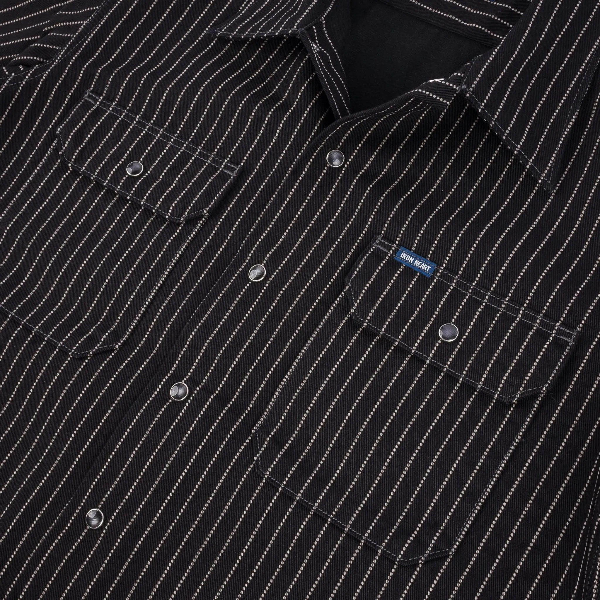 IHSH-416-BLK 10oz Wabash Short Sleeved Mechanic Shirt - Black sold by BlackBlue product image thumbnail 4